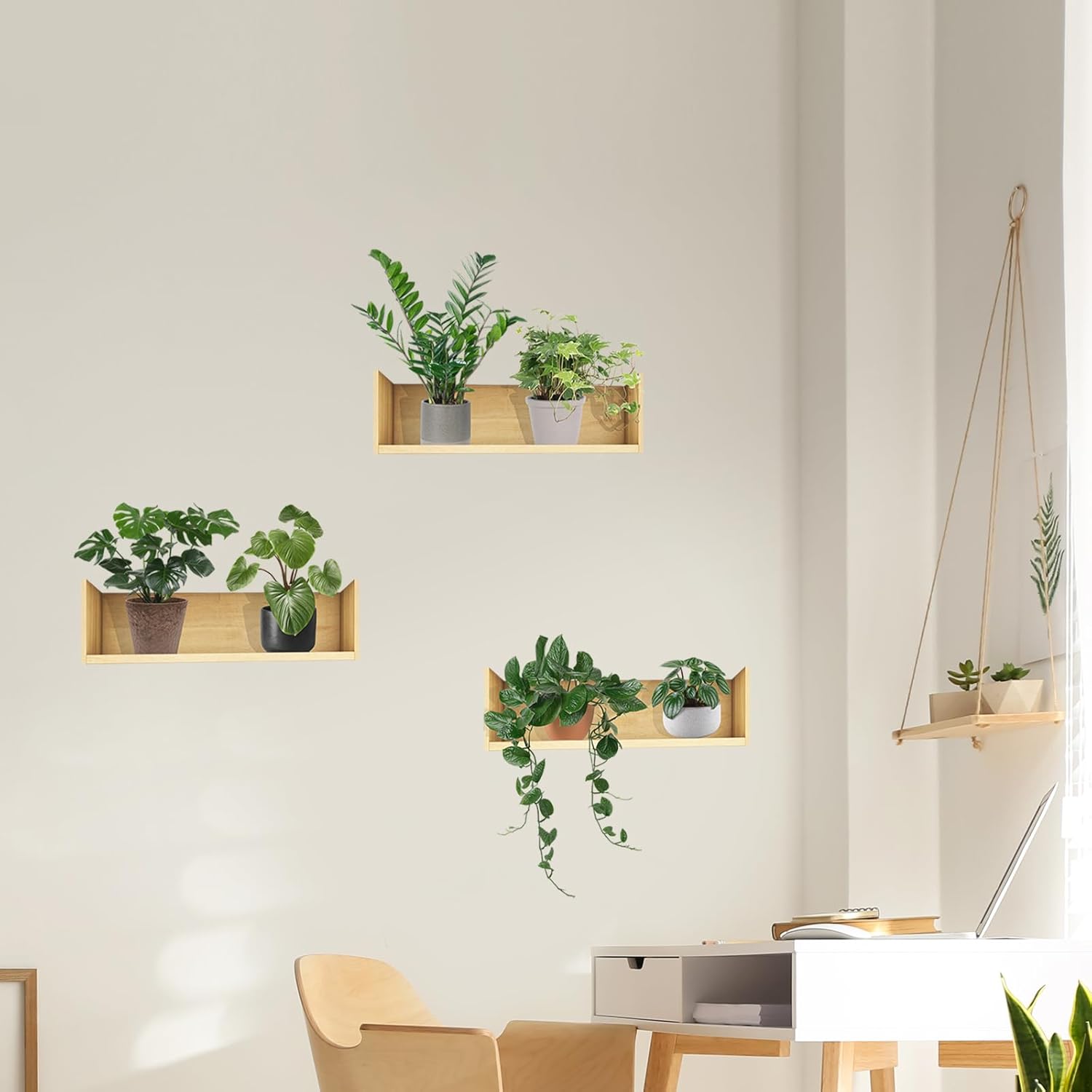 3D Green Plants Wall Decals for Home Decor
