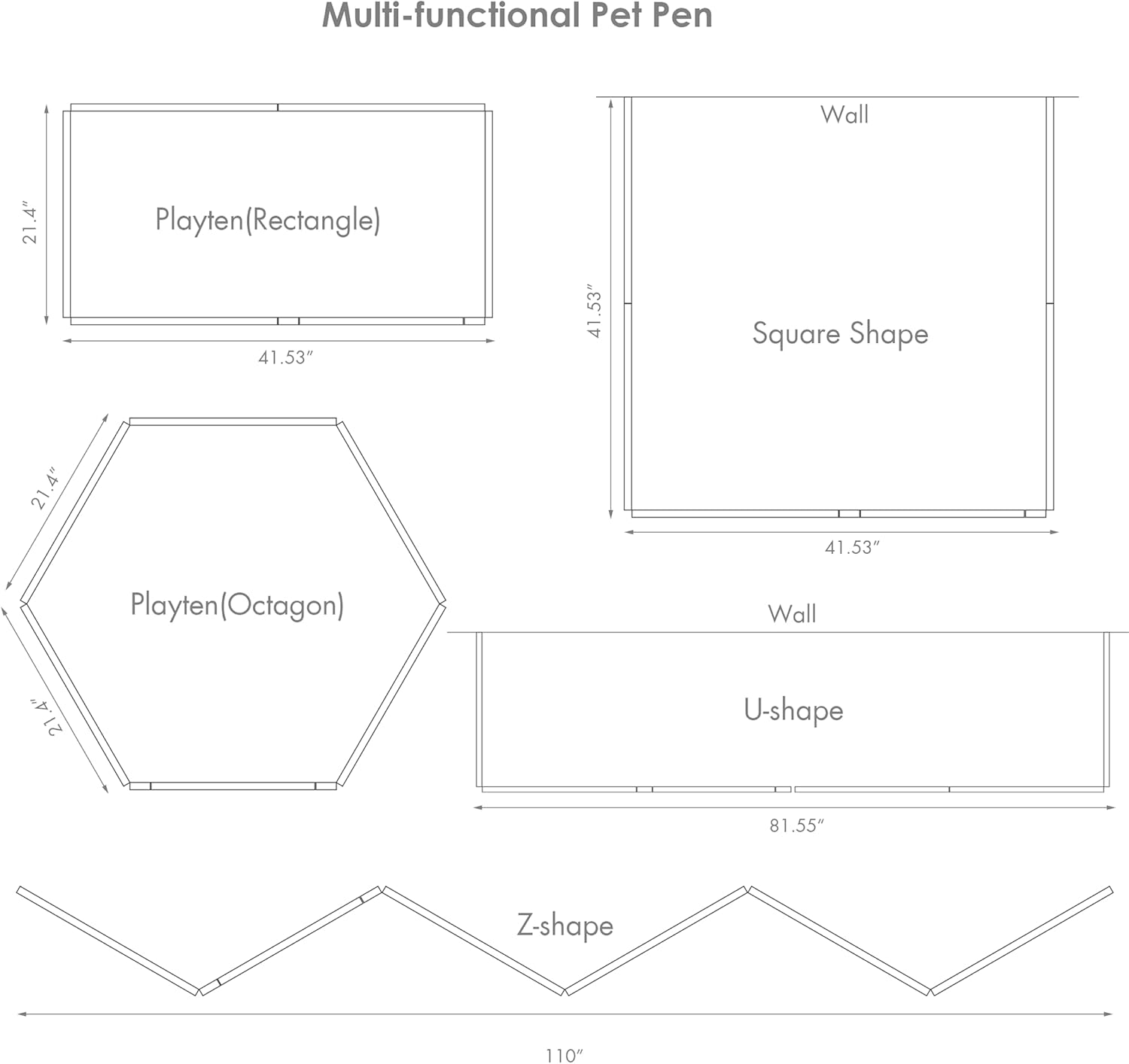 PAWLAND Indoor Dog Gate with Walk Through Door