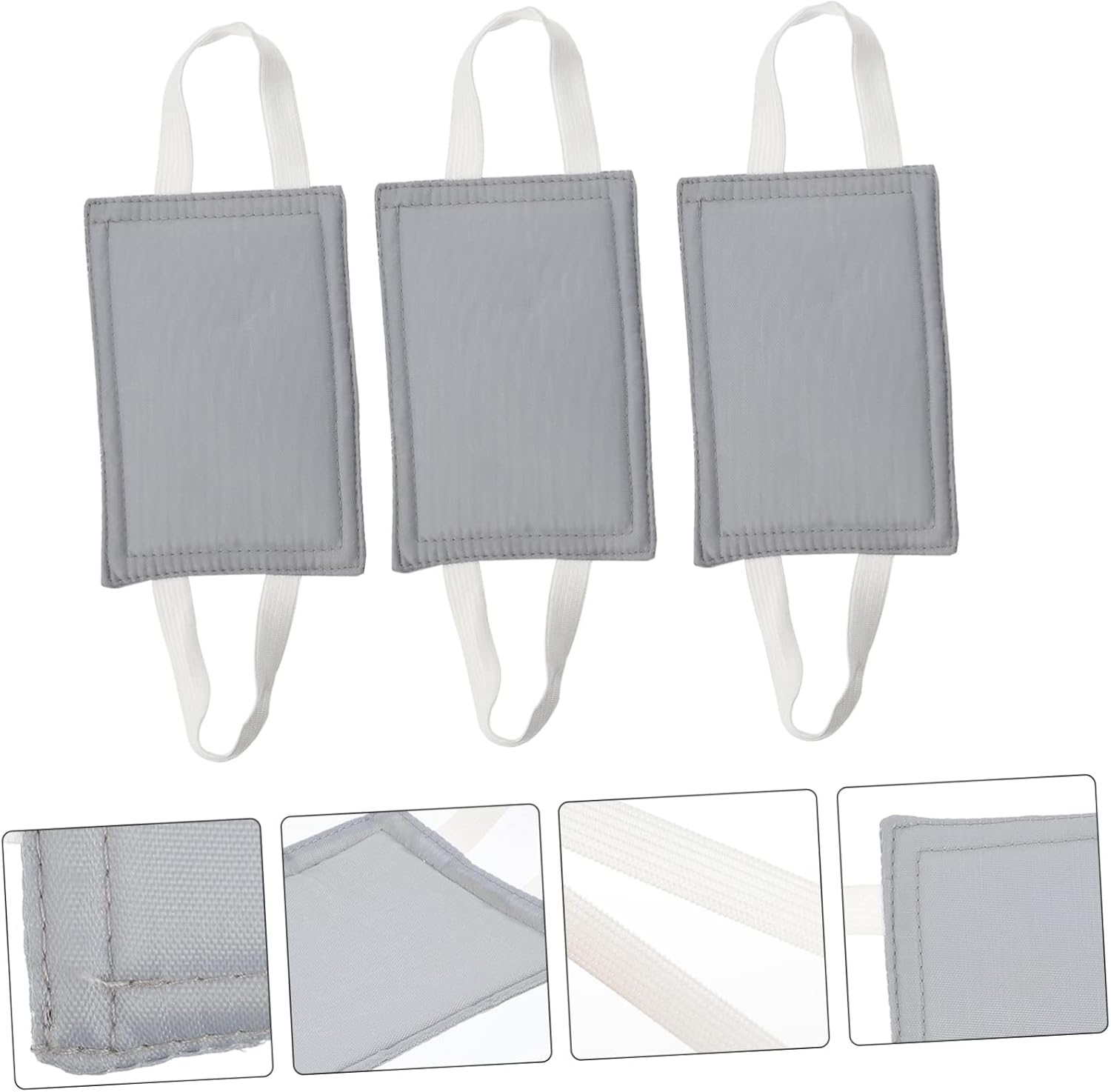 3pcs Door Cushion with Elastic Straps Noise Reducing Door Stopper