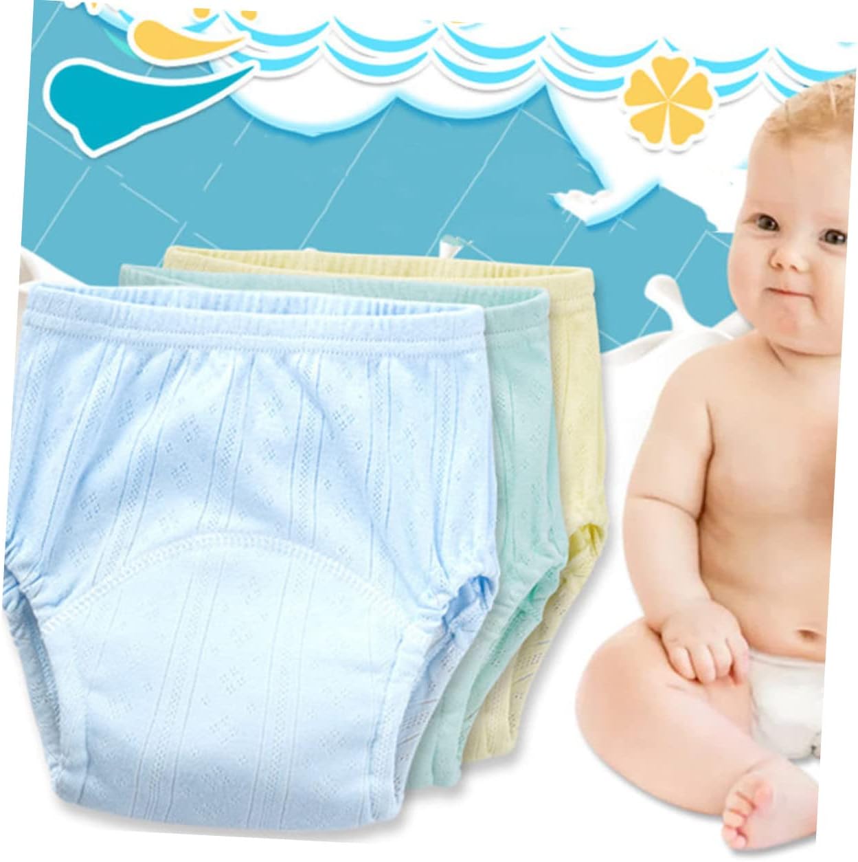 Cotton Baby Potty Training Pants Unisex Leak Proof Nappy Pants