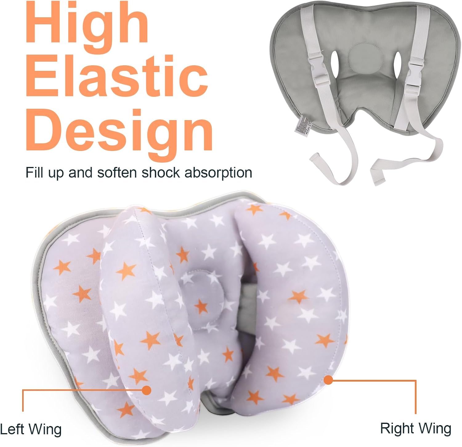 KAKIBLIN Adjustable Head Neck Support Pillow for Babies
