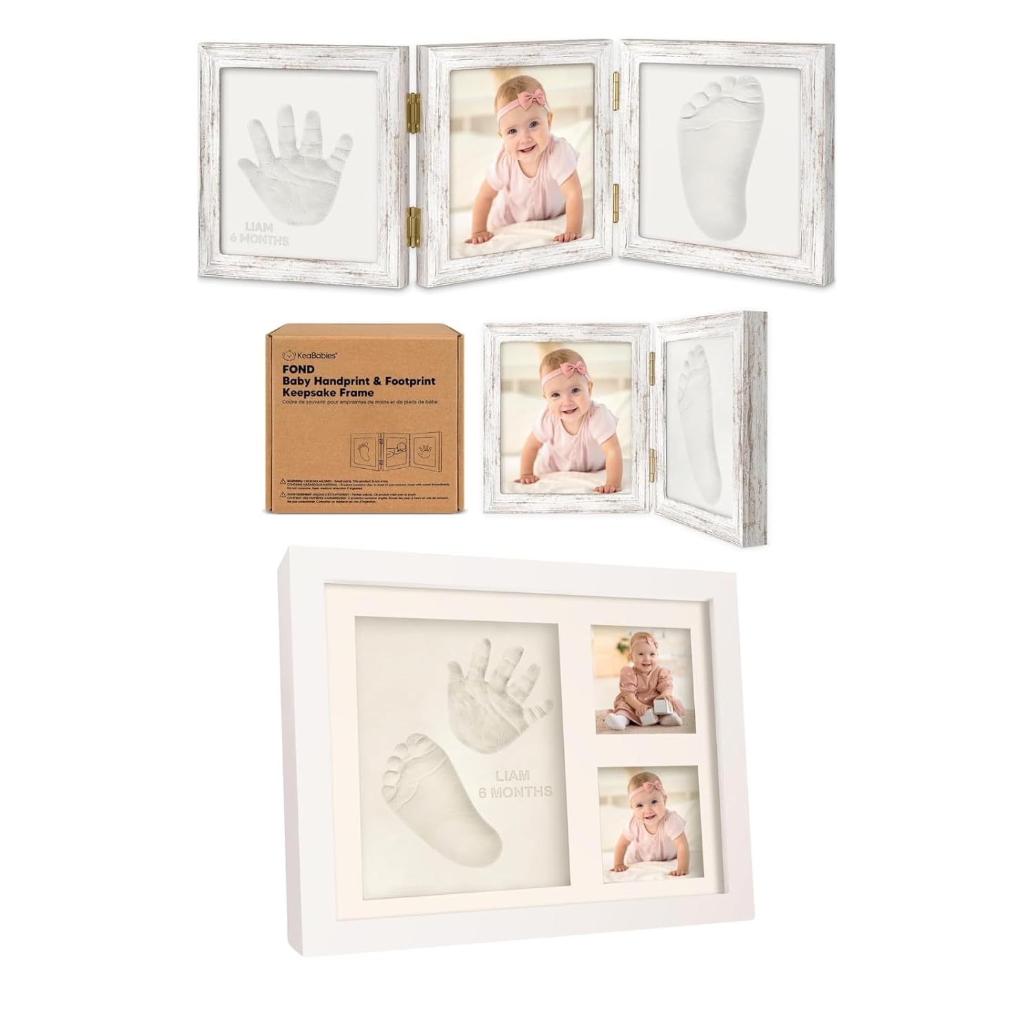 KeaBabies Baby Hand and Footprint Kit for Newborn Keepsakes
