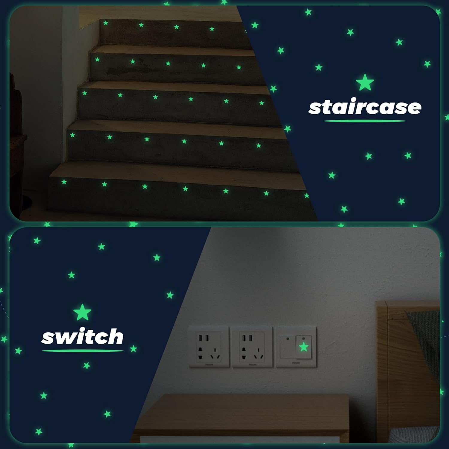 Glow in the Dark Stars Stickers 514pcs 3D Room Decor
