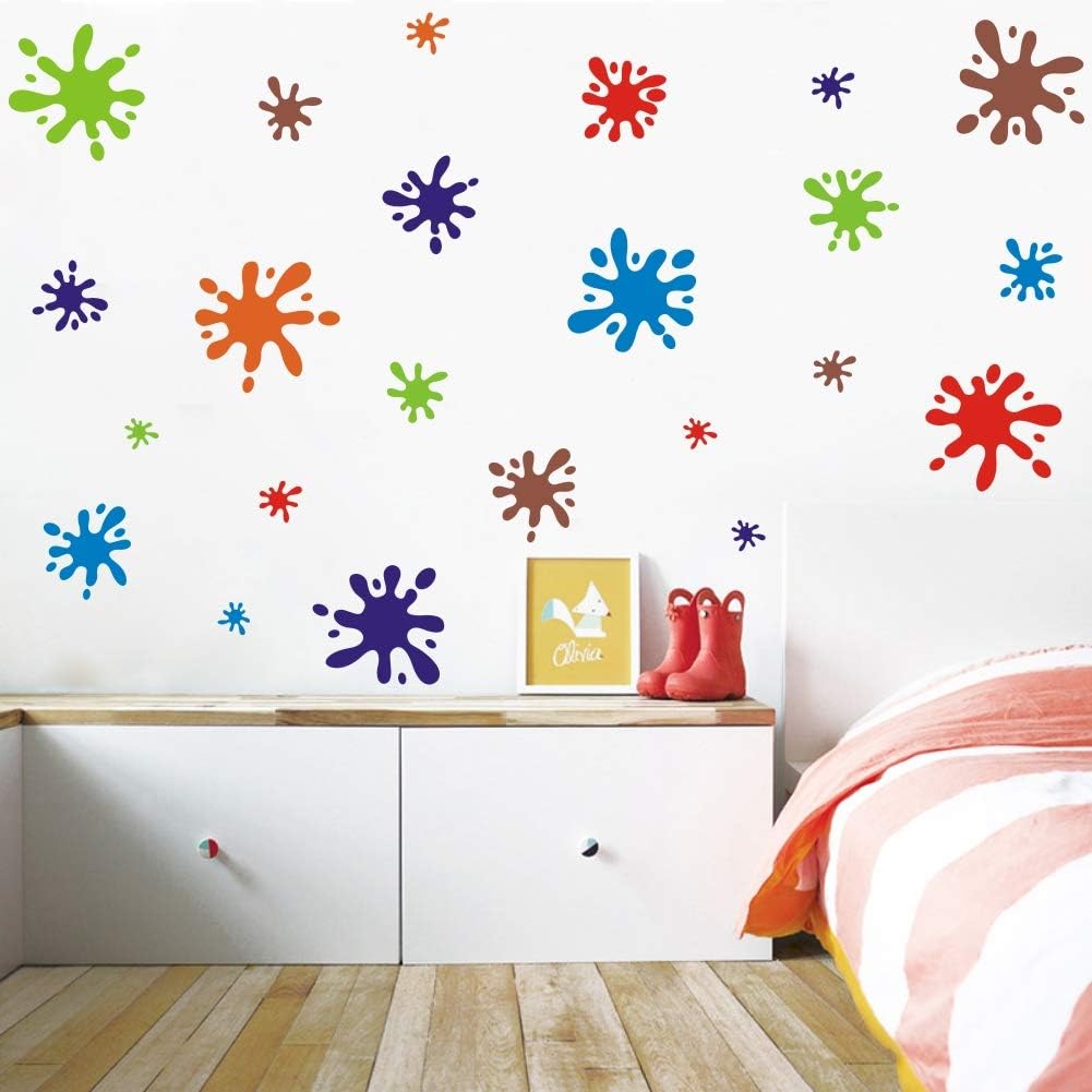 TOARTi Multicolor Paint Wall Decal 112pcs
