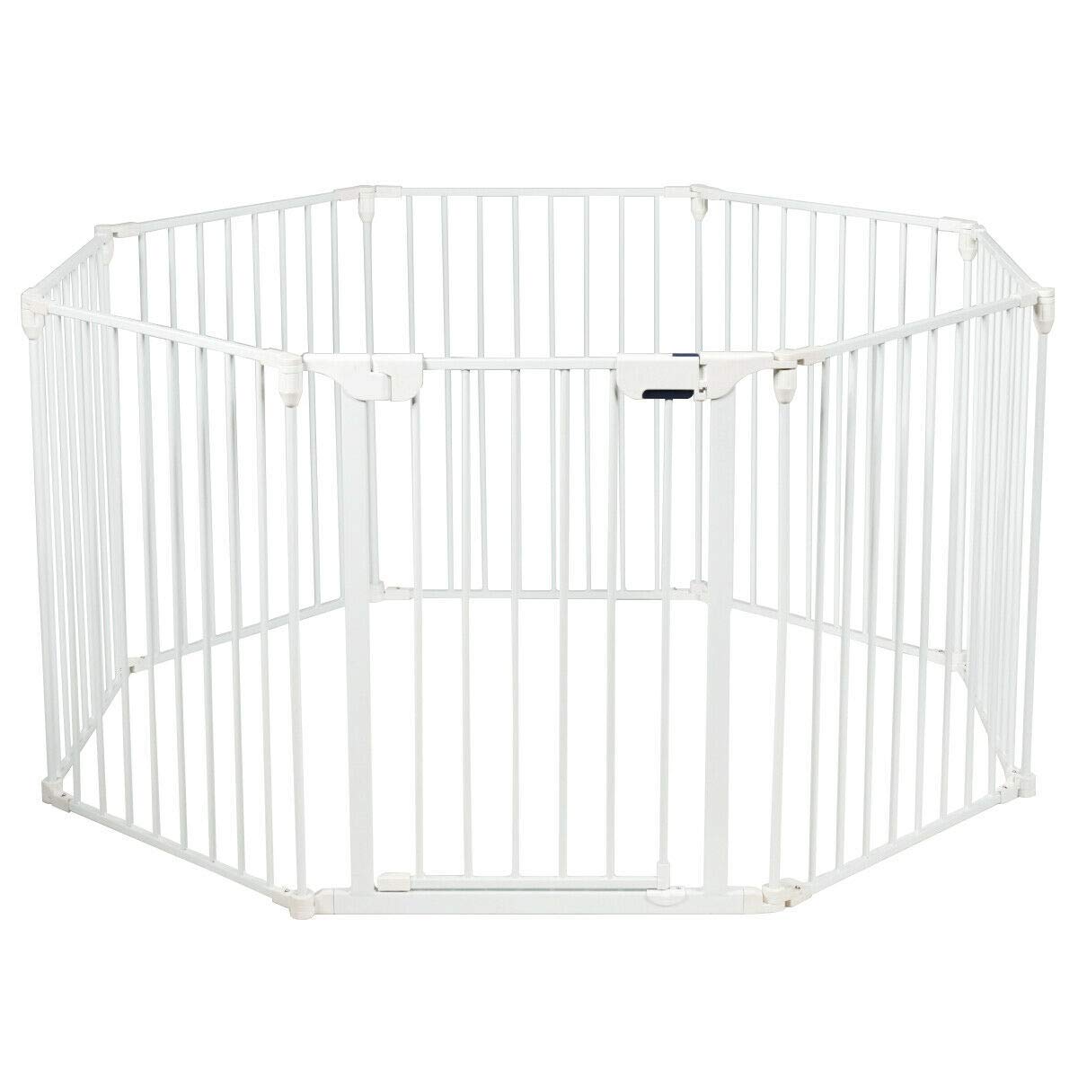 Costzon Baby Safety Gate with Walk-Through Door