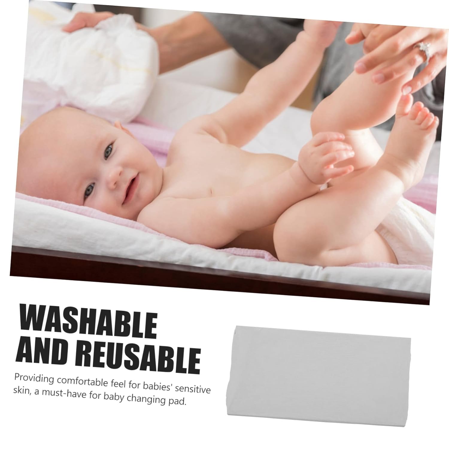 Kisangel Washable Cotton Changing Pad Cover
