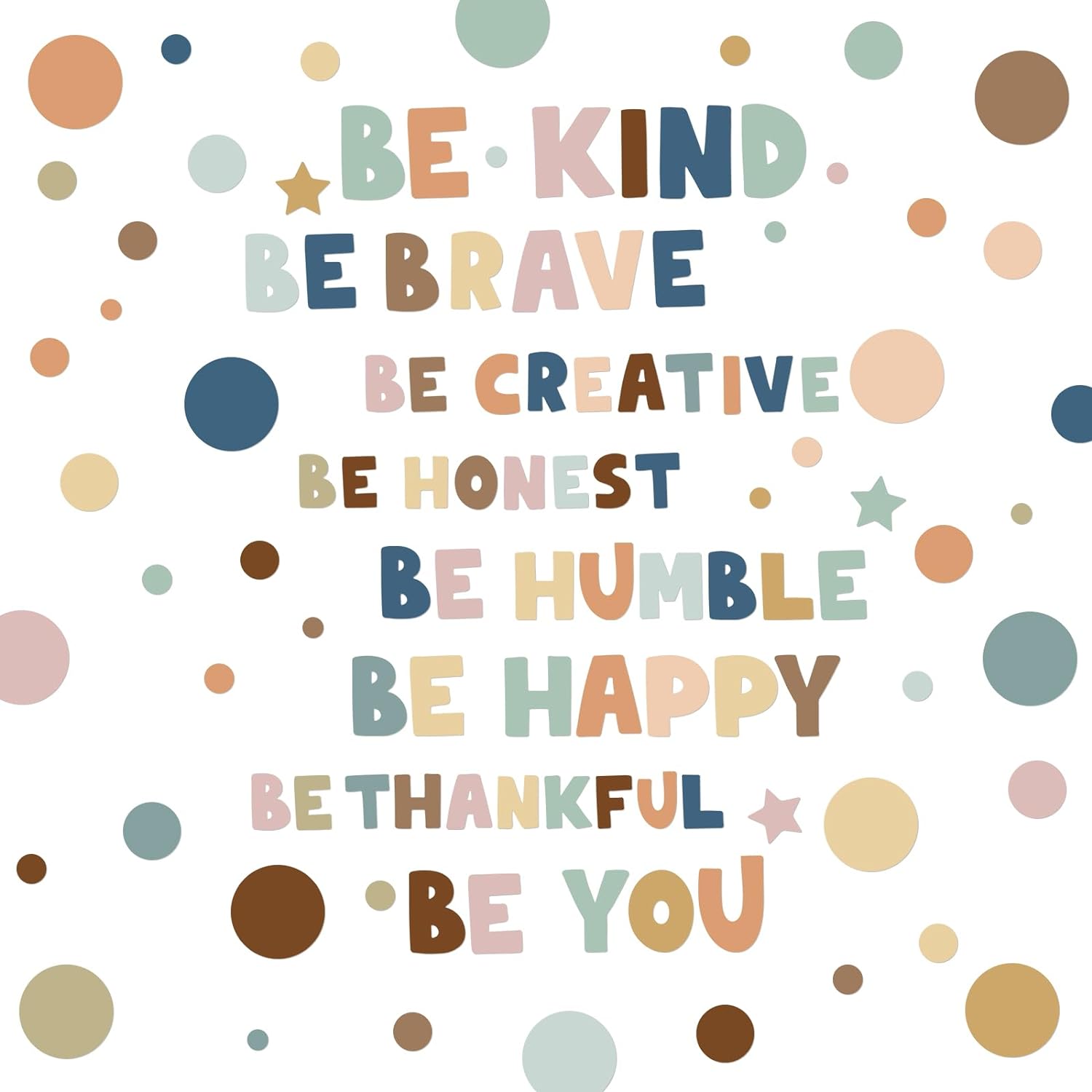 TaoBary 332 Piece Polka Dots Wall Decal Boho Motivational