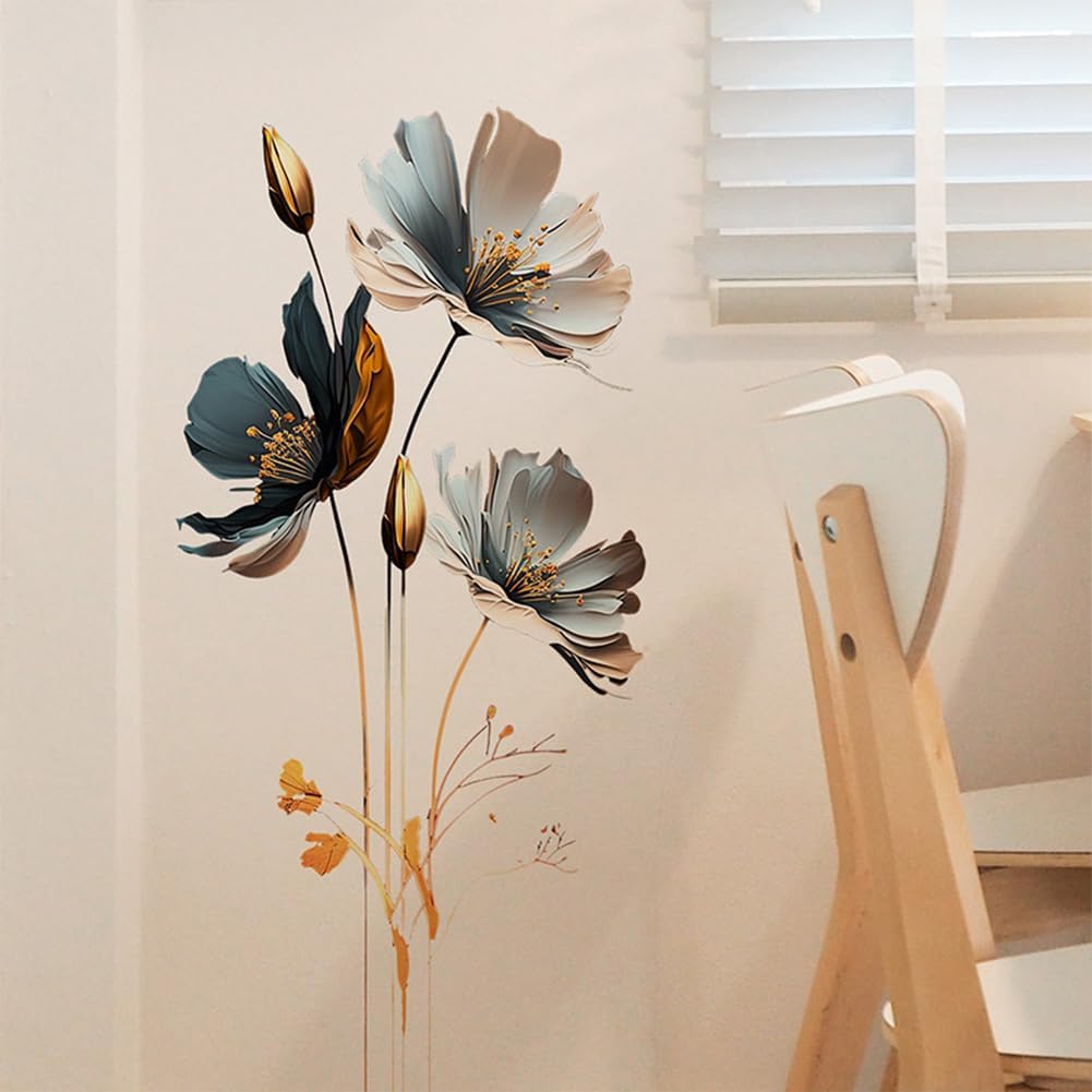 Spring Wall Decals with Flowers and Butterfly Design