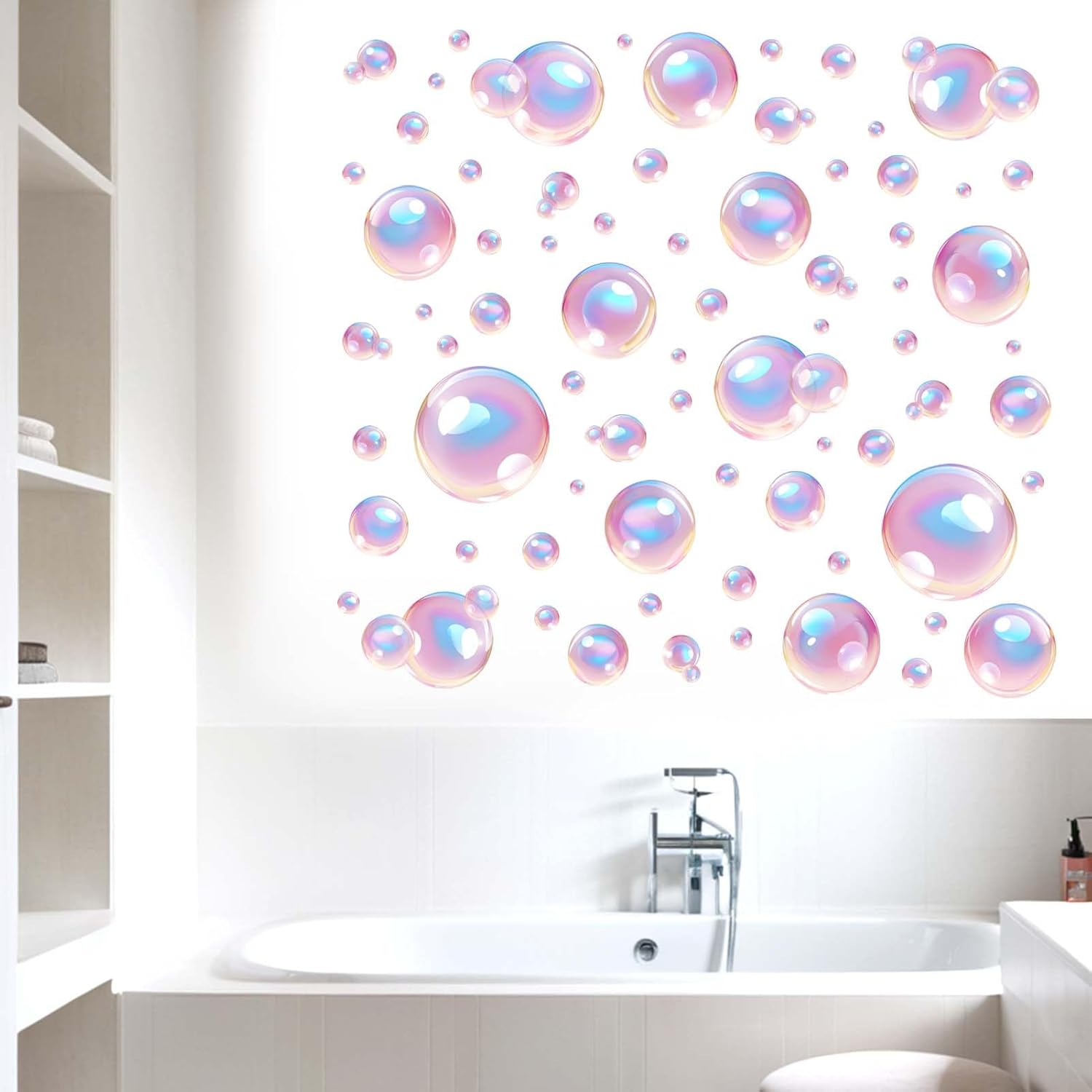 Amimagen Color Bubble Wall Stickers for Kids Room