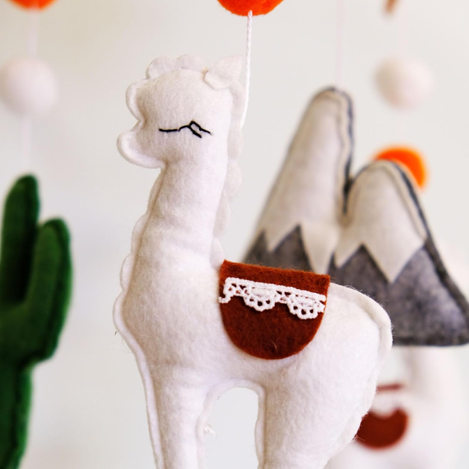 Llama Baby Crib Mobile Desert Theme