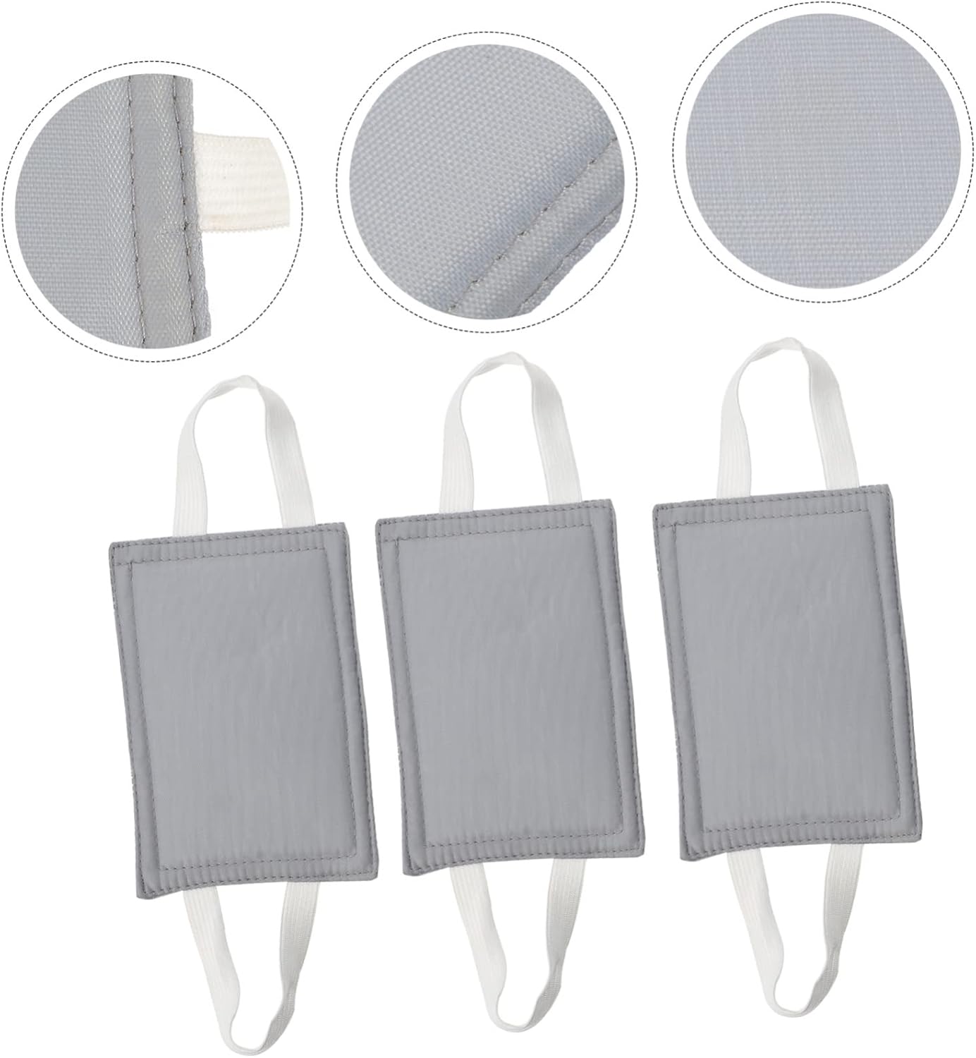 3pcs Door Cushion with Elastic Straps Noise Reducing Door Stopper