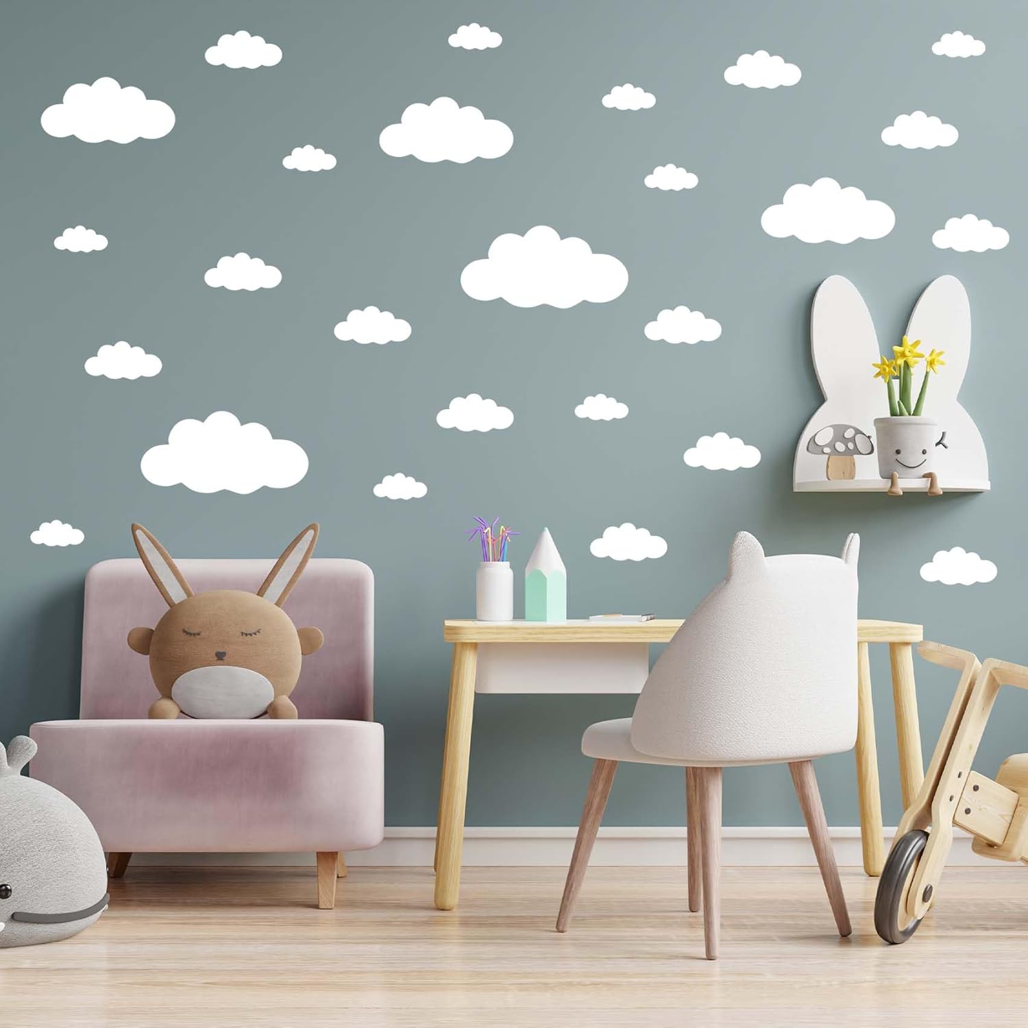 Big Clouds Wall Decals Removable DIY Vinyl Sticker Decor