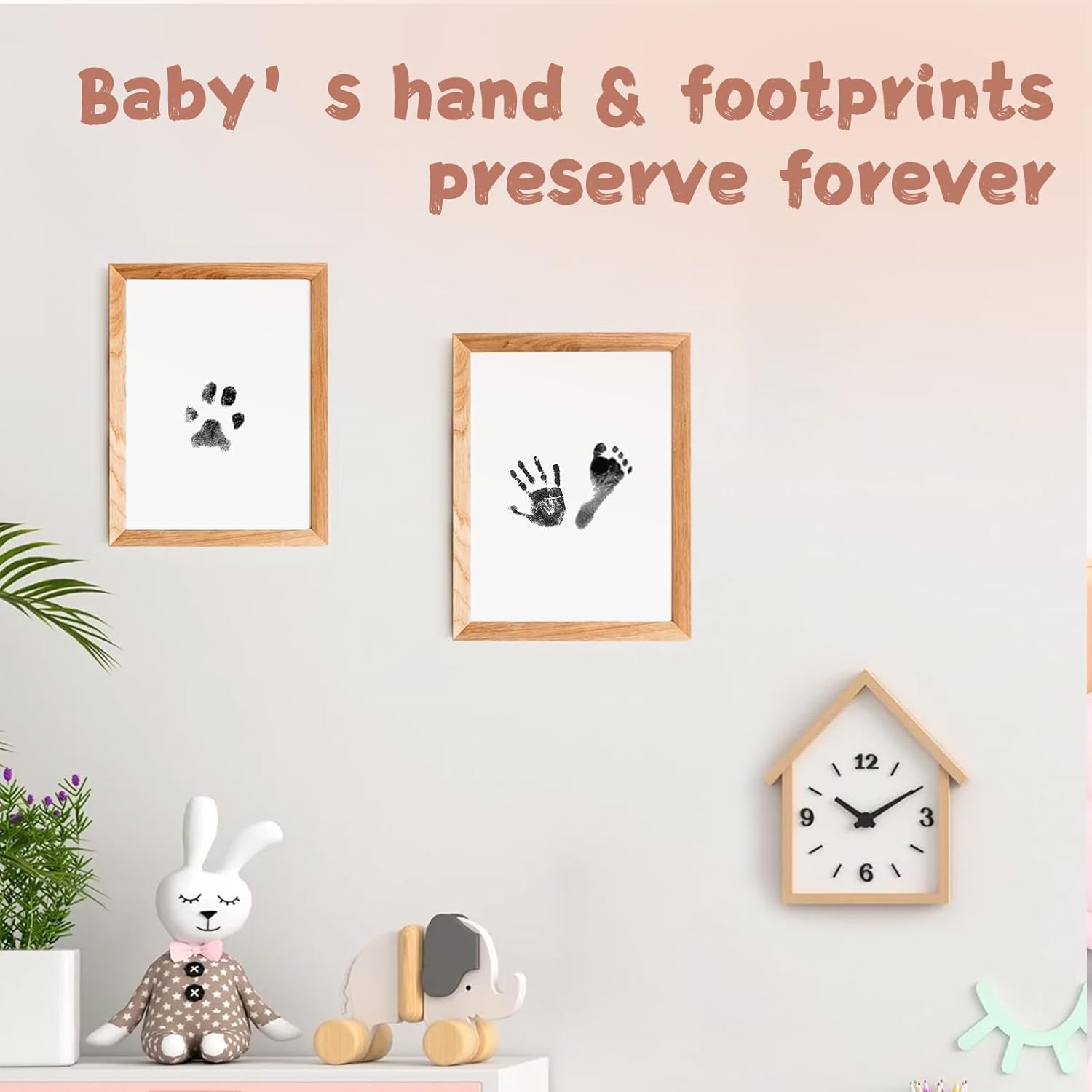 Babyqunt Inkless Hand and Footprint Kit for Newborns and Kids