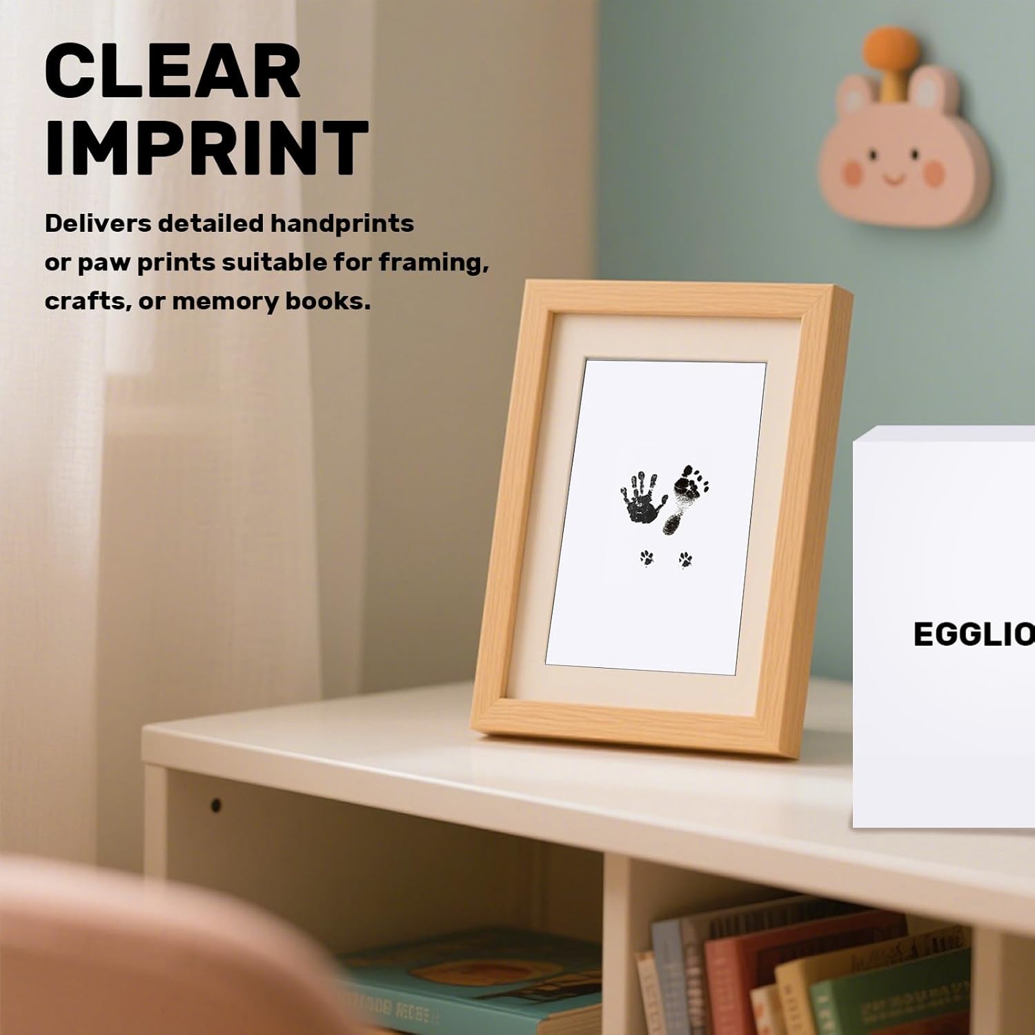 EGGLION 2-Pack Inkless Baby Pet Footprint Kit
