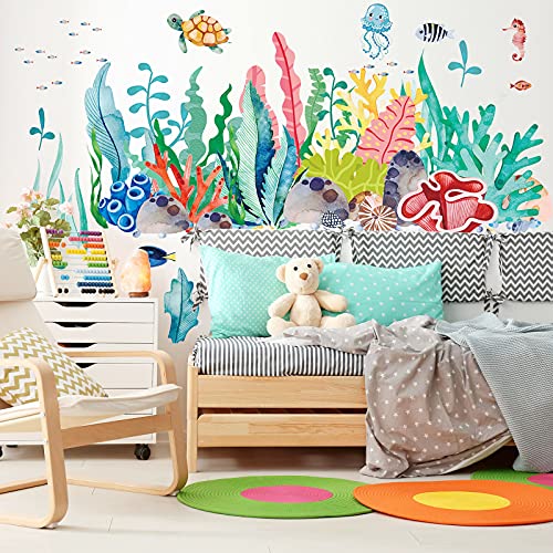 2 Sheets Under the Sea Wall Decals Ocean Life Stickers