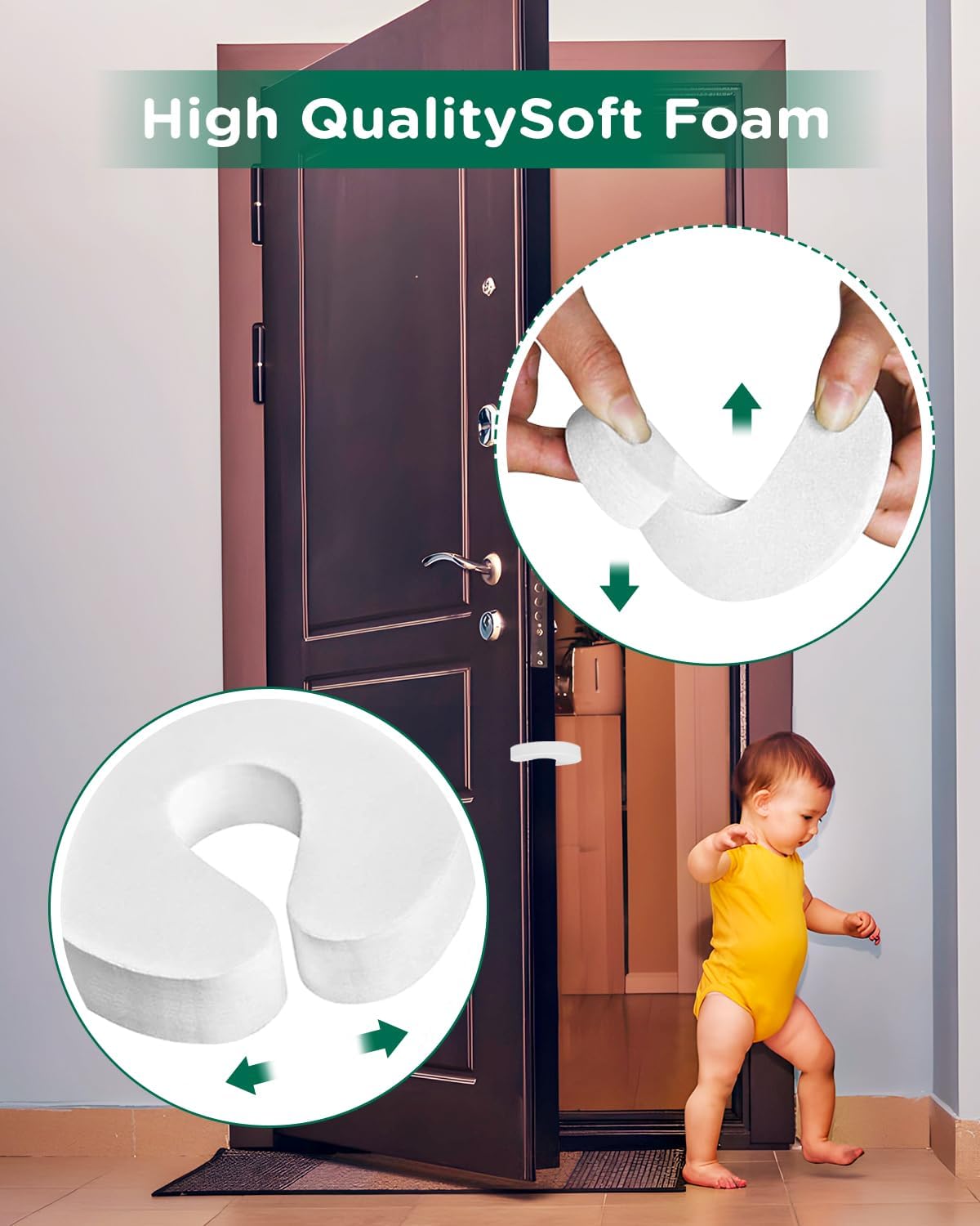Pack of 6 Door Pinch Guards Child Proof Door Stopper Prevents Fingers Injury Safe for Baby Pets