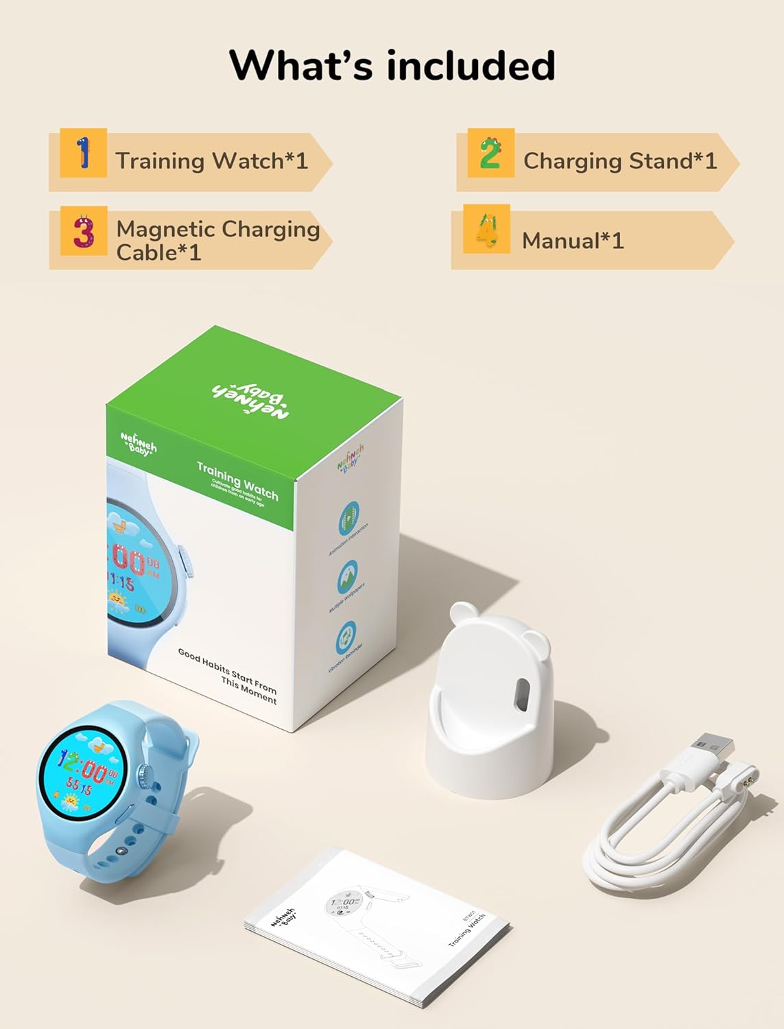 NehNeh Baby Potty Training Watch with Countdown and Music