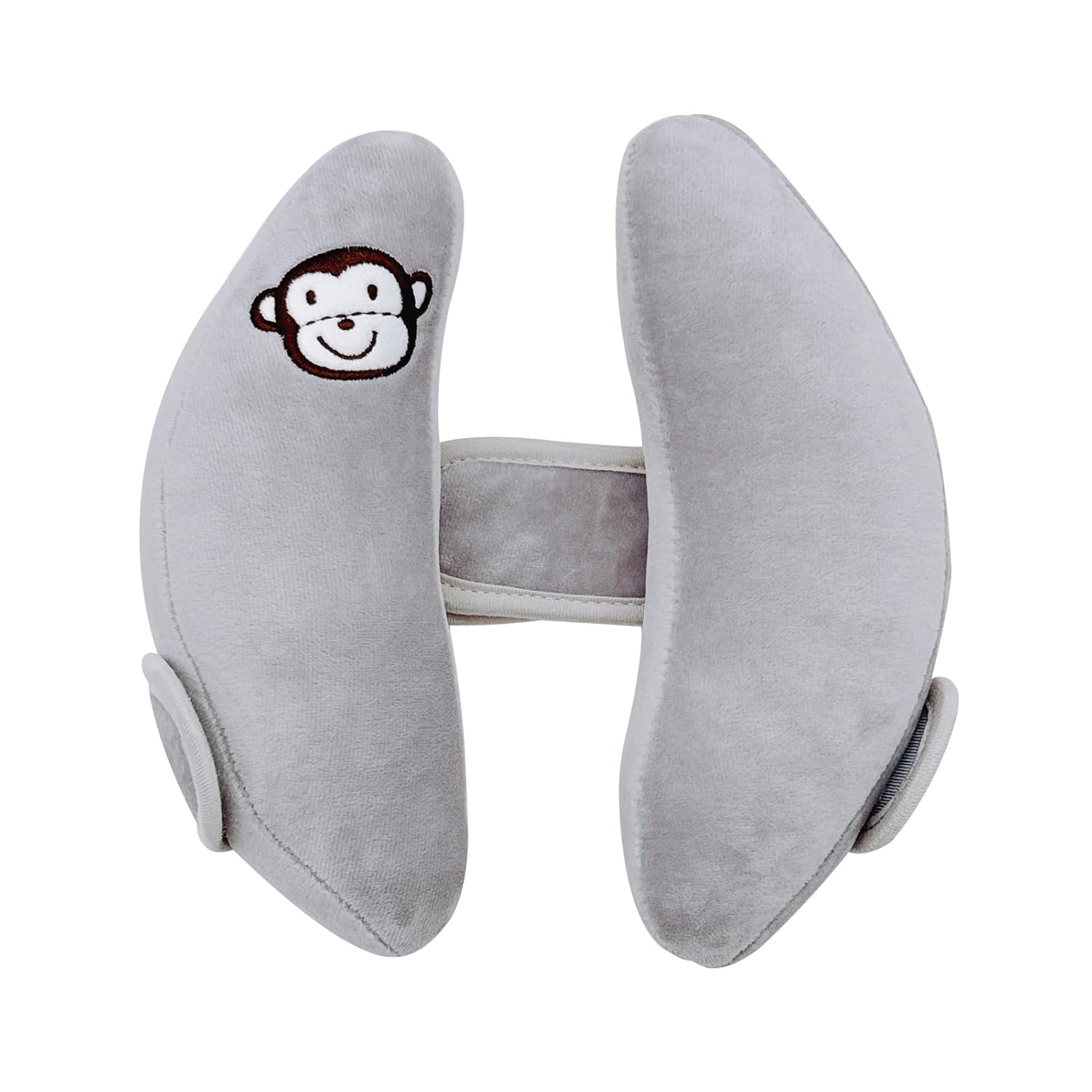 Adjustable Baby Head Support Pillow for Car Seat and Stroller Grey