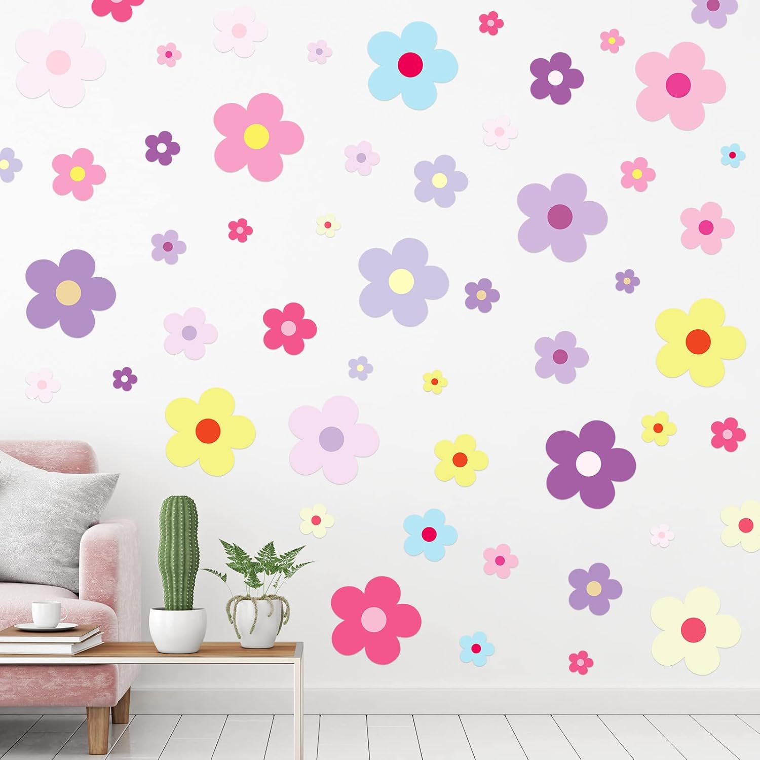 TaoBary 288 Pcs Y2k Cute Flowers Wall Sticker 1