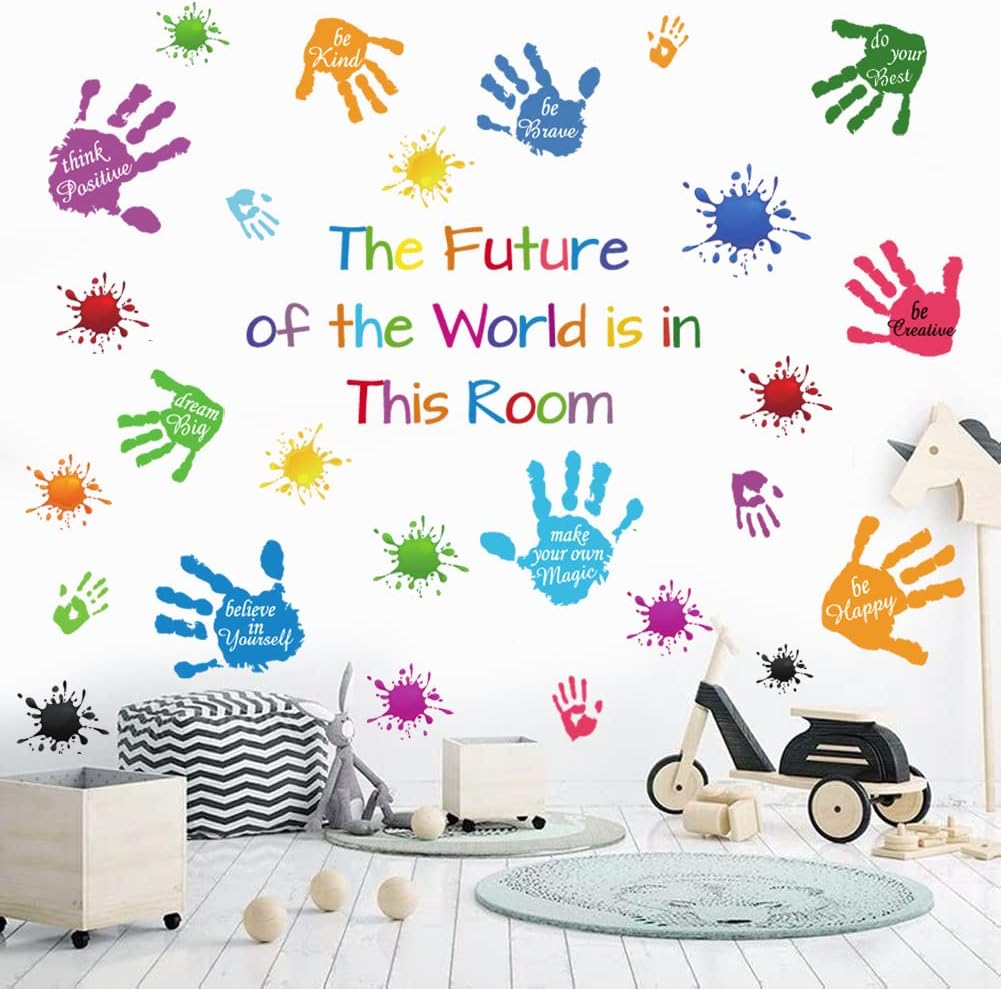 Colorful Inspirational Wall Decals for Kids Bedroom and Nursery Decor