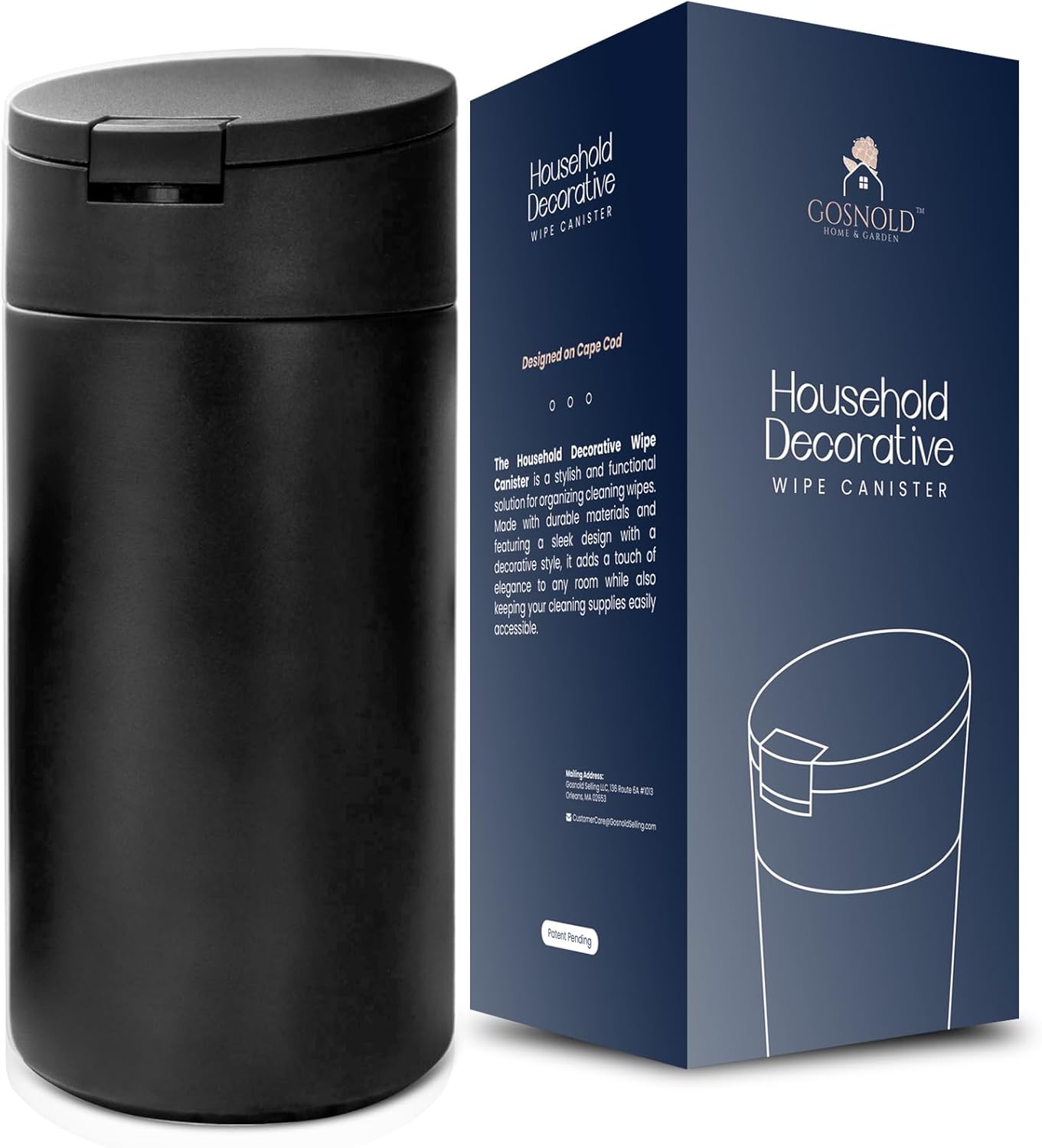 Extra Large Refillable Disinfecting Wipes Dispenser Black