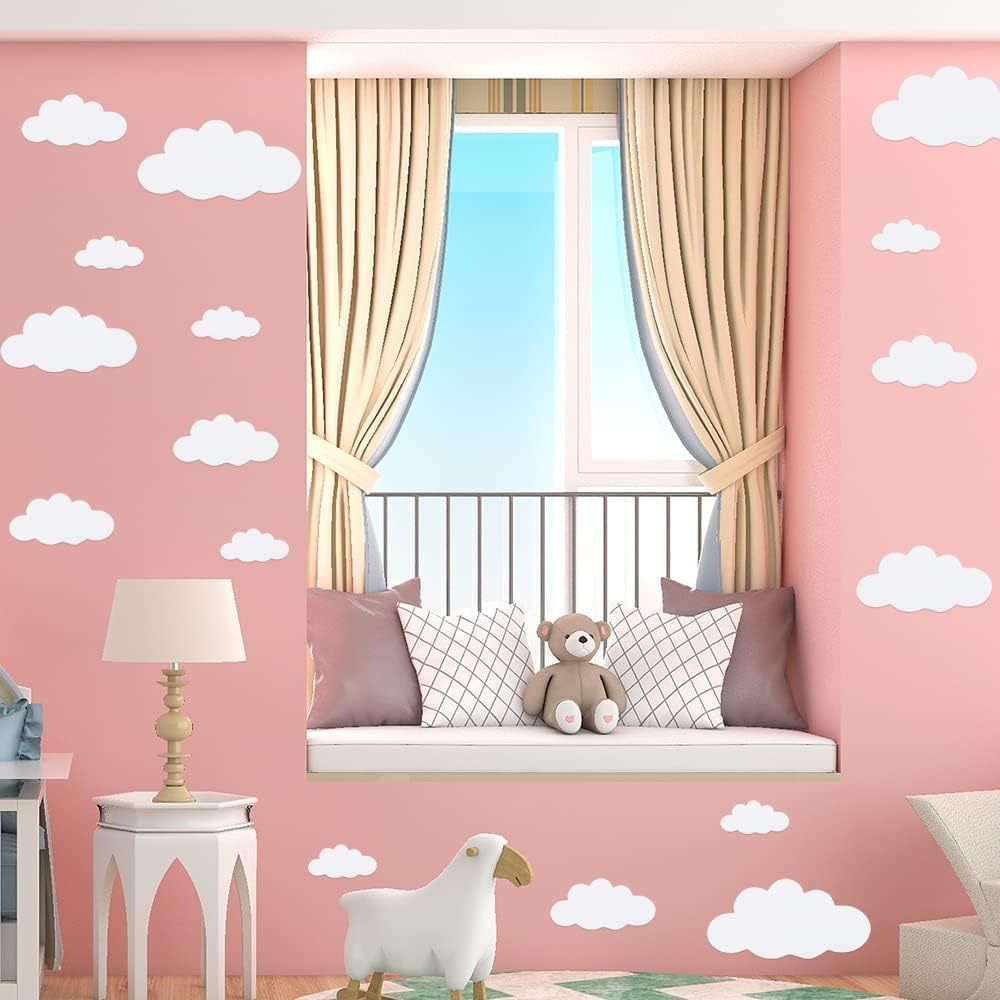 31pcs Big Clouds Vinyl Wall Decals DIY Removable Wall Art Decor