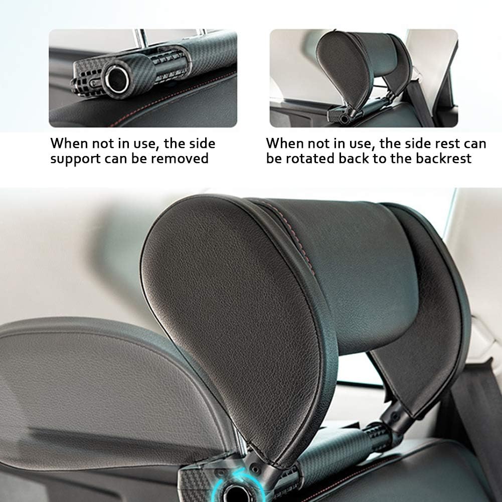 Car Headrest Pillow with 180 Degree Adjustment for Kids and Adults