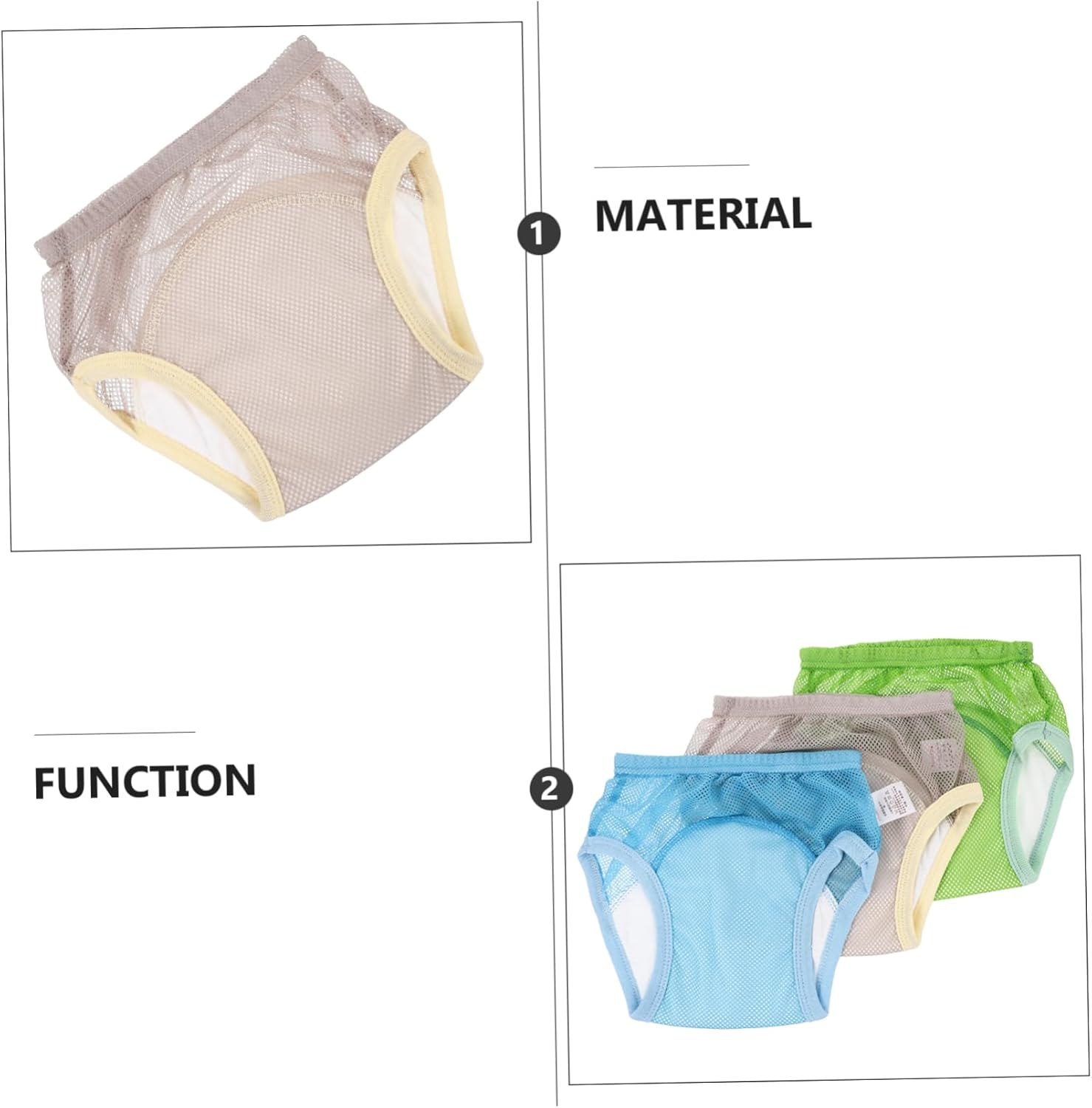 Toddler Potty Training Underwear for Boys Reusable Leak-Proof Adjustable Size