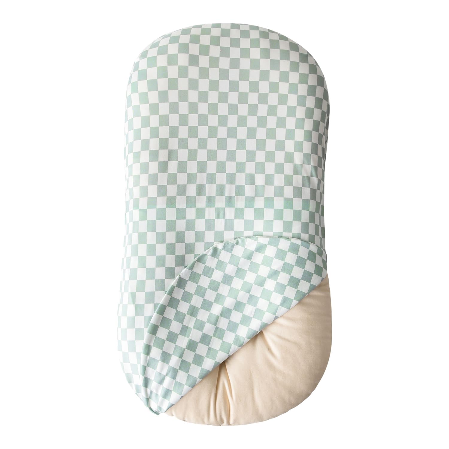 Little Jump Cotton Baby Lounger Covers 2 Pack Coffee Checkered