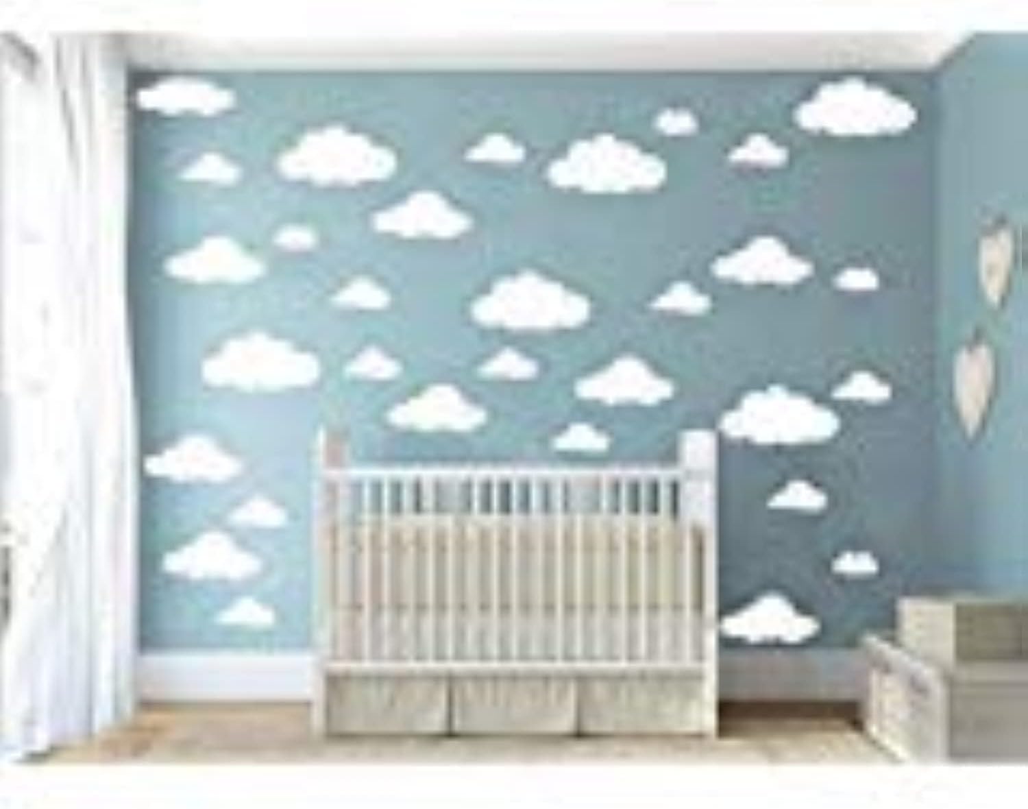 31pcs Big Clouds Vinyl Wall Decals DIY Removable Wall Art Decor