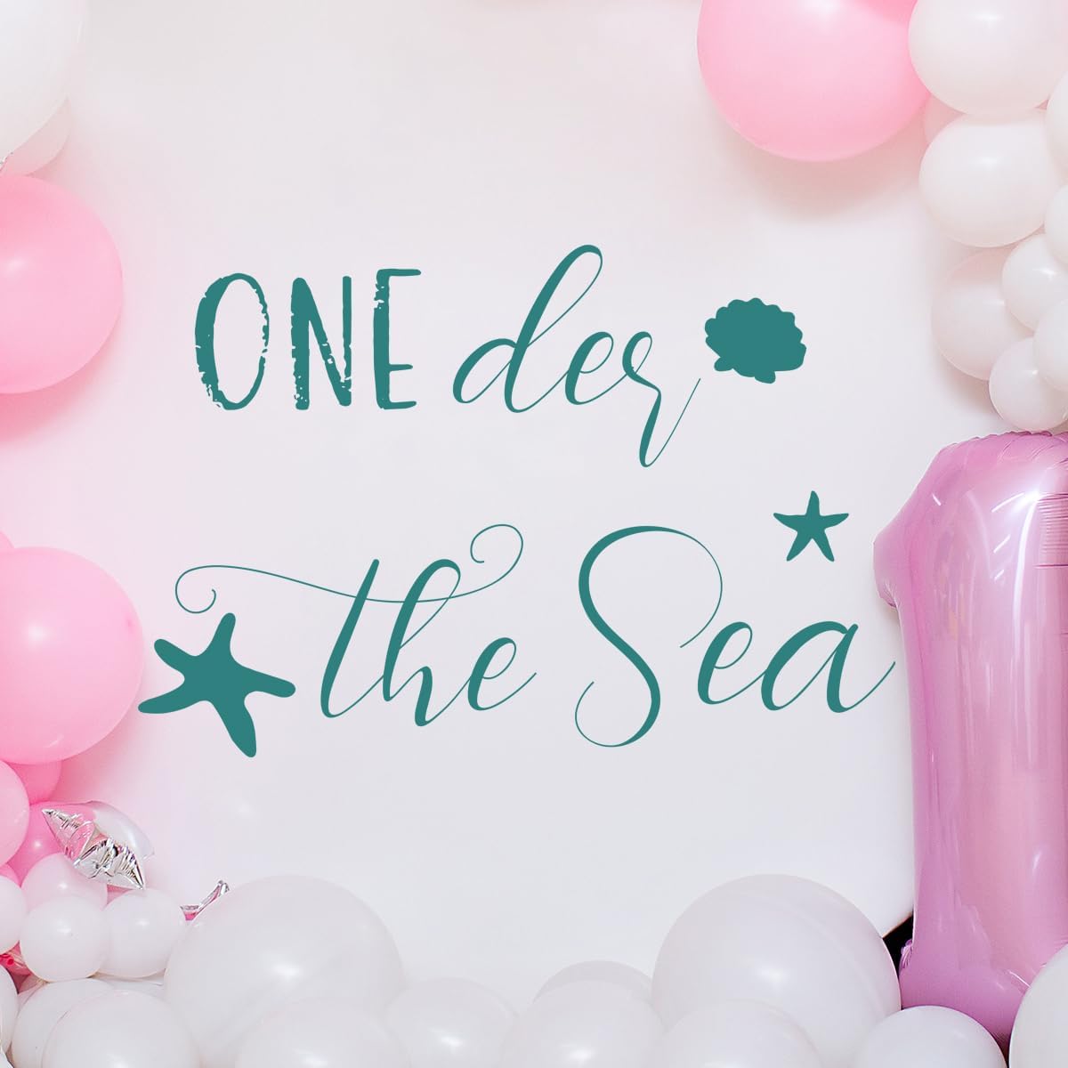 Oneder The Sea Wall Decal - Ocean Themed Birthday Decor Stickers