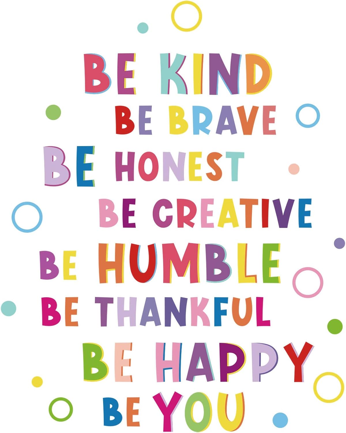 Mudder Colorful Inspirational Wall Decals for Kids