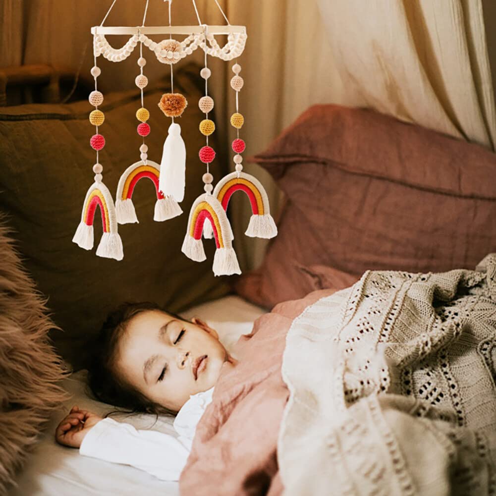 EUBUY Baby Crib Mobile for Boys Girls Boho Design