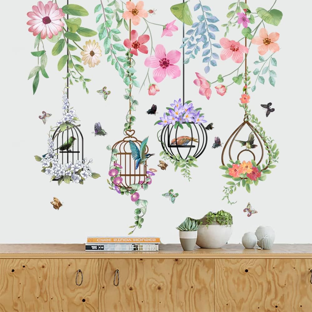 Runtoo Butterfly Flower Wall Sticker Decor