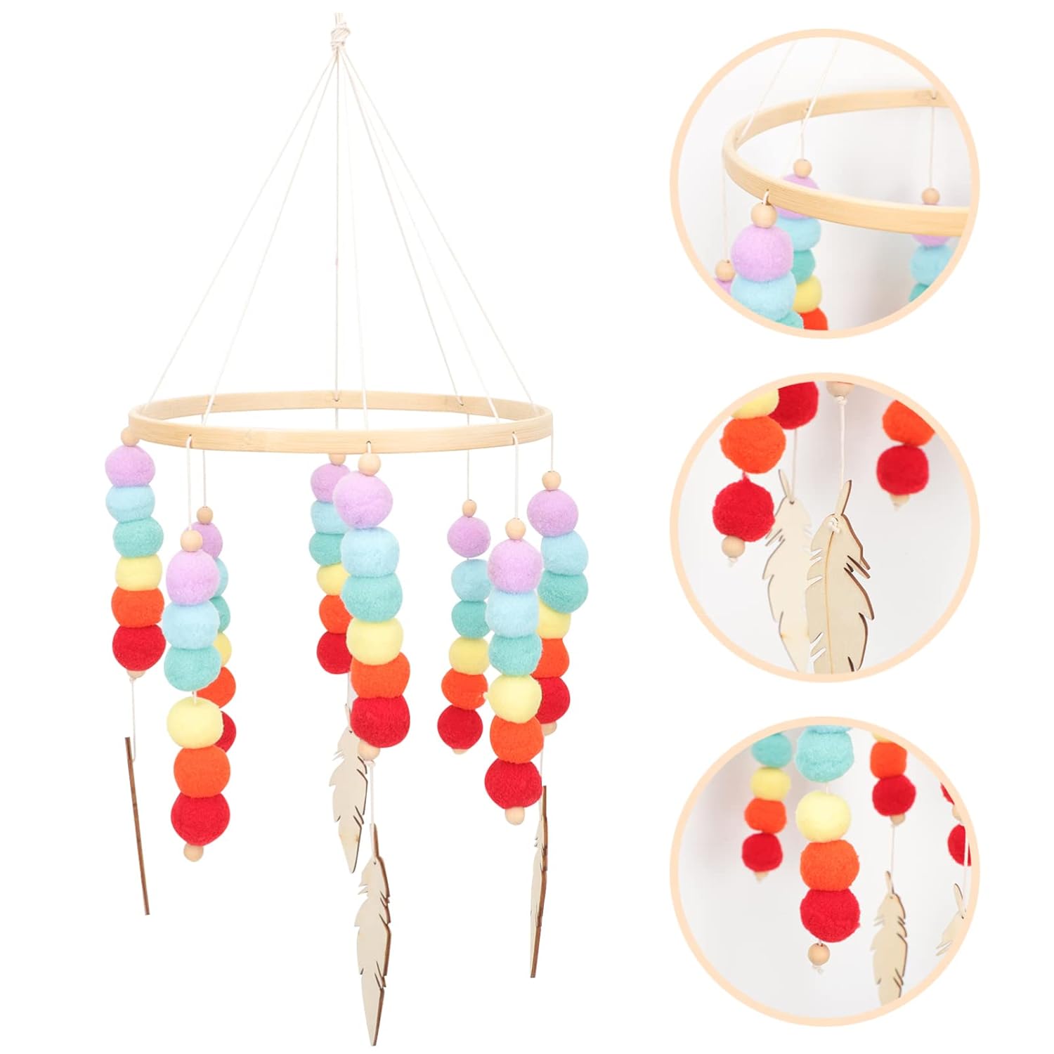 Felt Wind Chime Adorable Decorative Hanging Pendant for Home and Room Decor