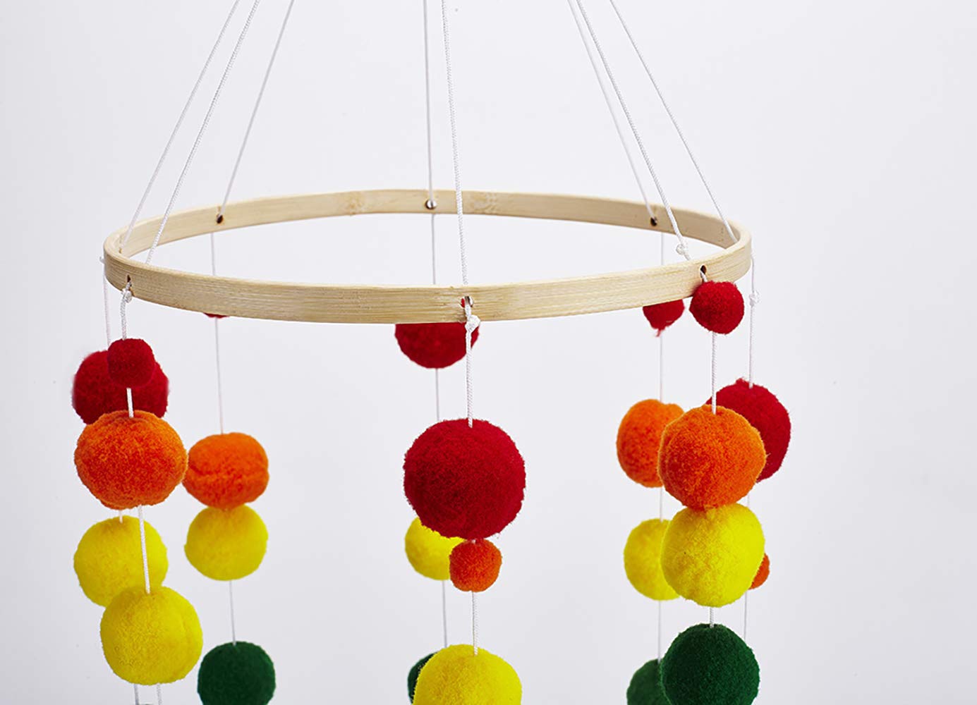 AONTUS Wooden Hexagon Bead Baby Mobile Infant Bed Decorative Crib Mobile Nursing Accessory