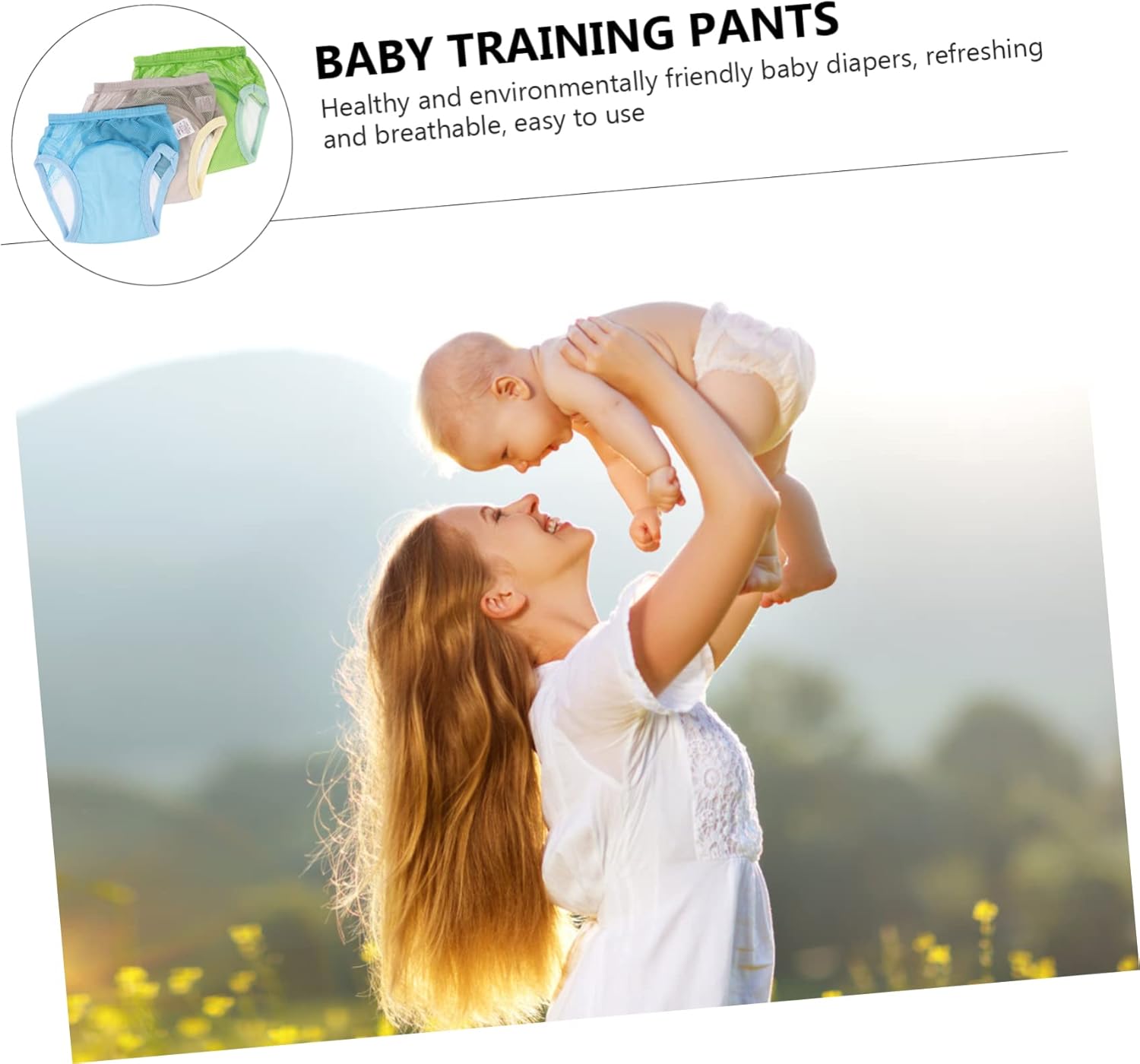 ANDRESLAD Potty Training Underwear 3pcs Toddler Potty Pants for Baby Boys Breathable Cotton Training Pants