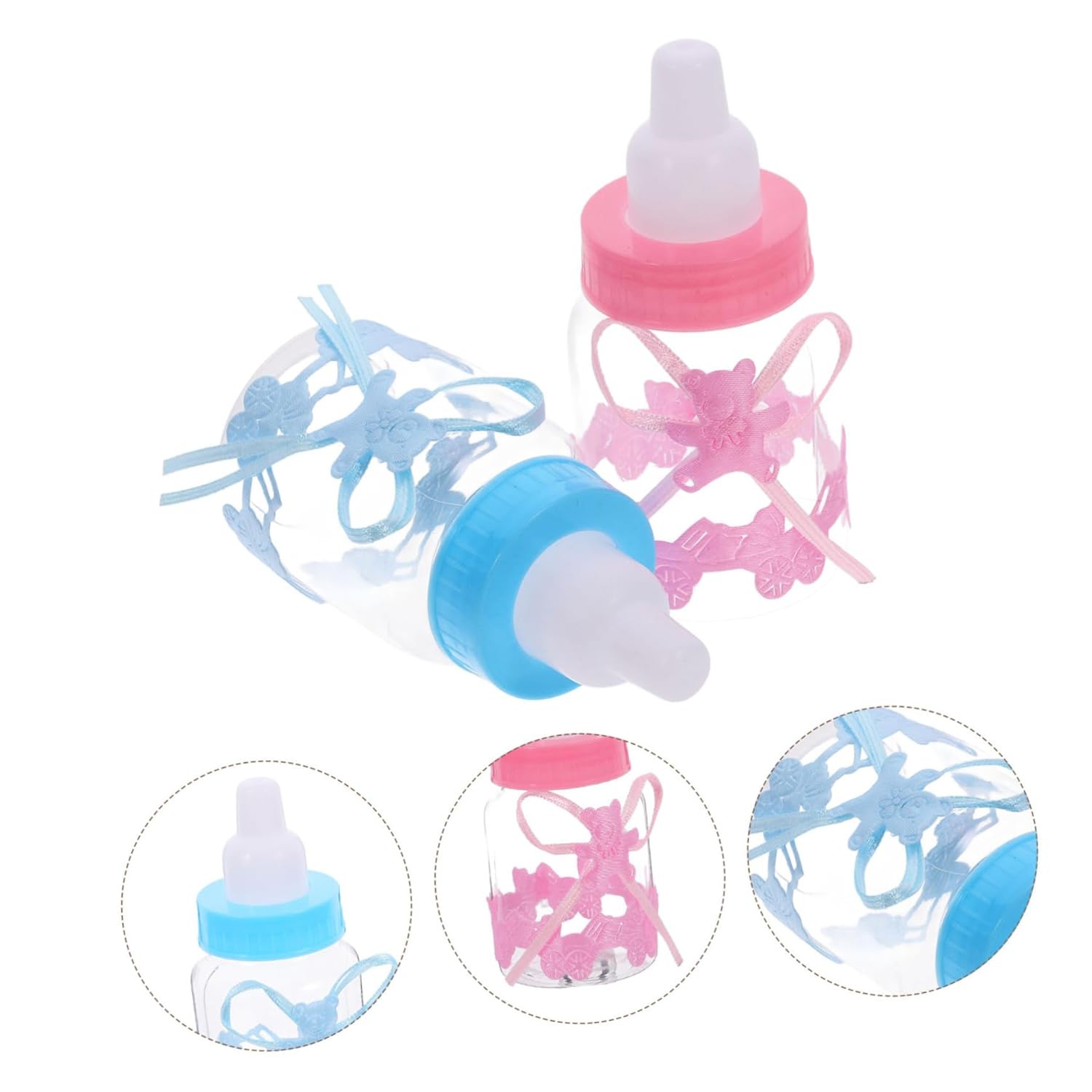 Cabilock 12pcs Mini Candy Boxes with Bow Bear Design for Baby Showers