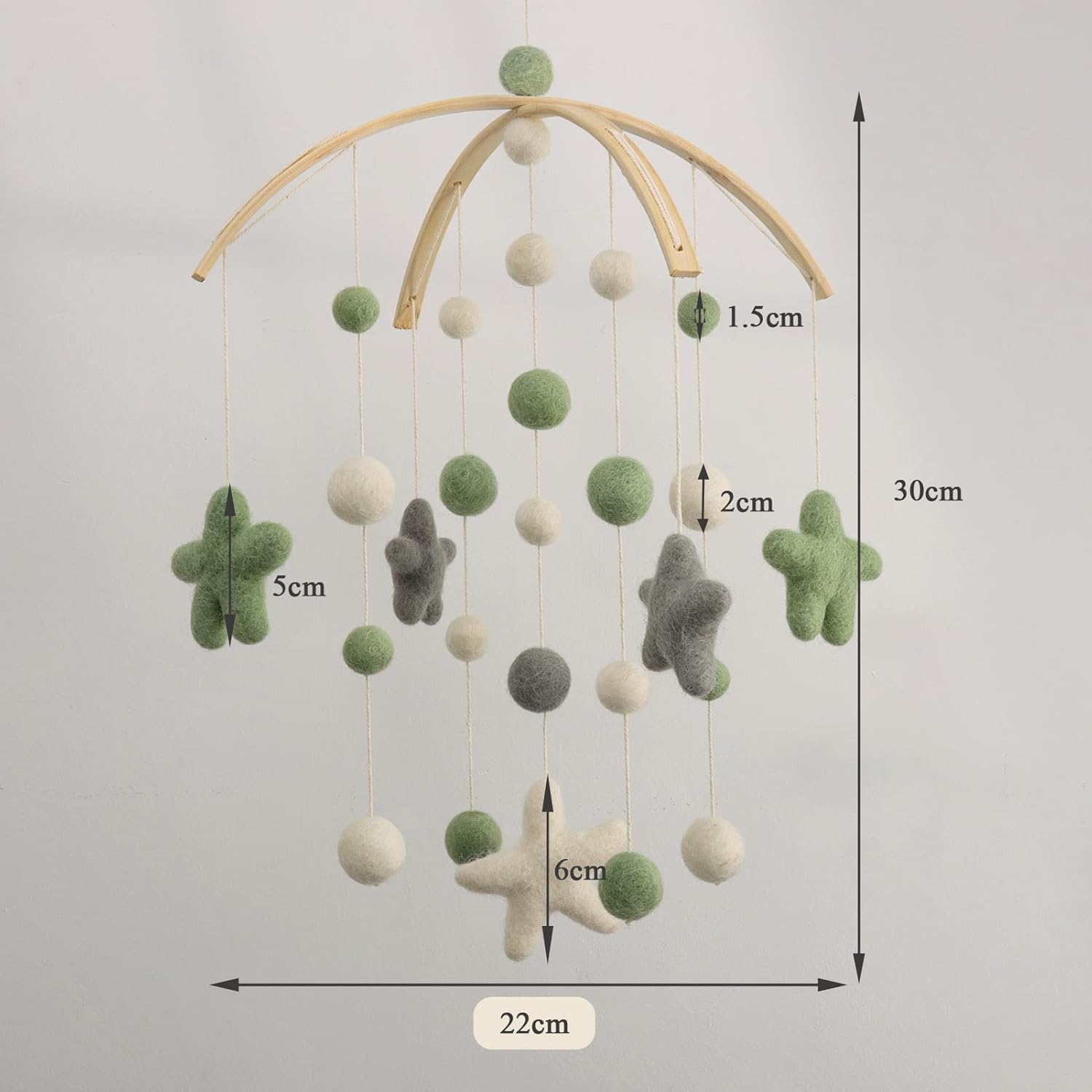 Gender Neutral Baby Mobile with Boho Decor