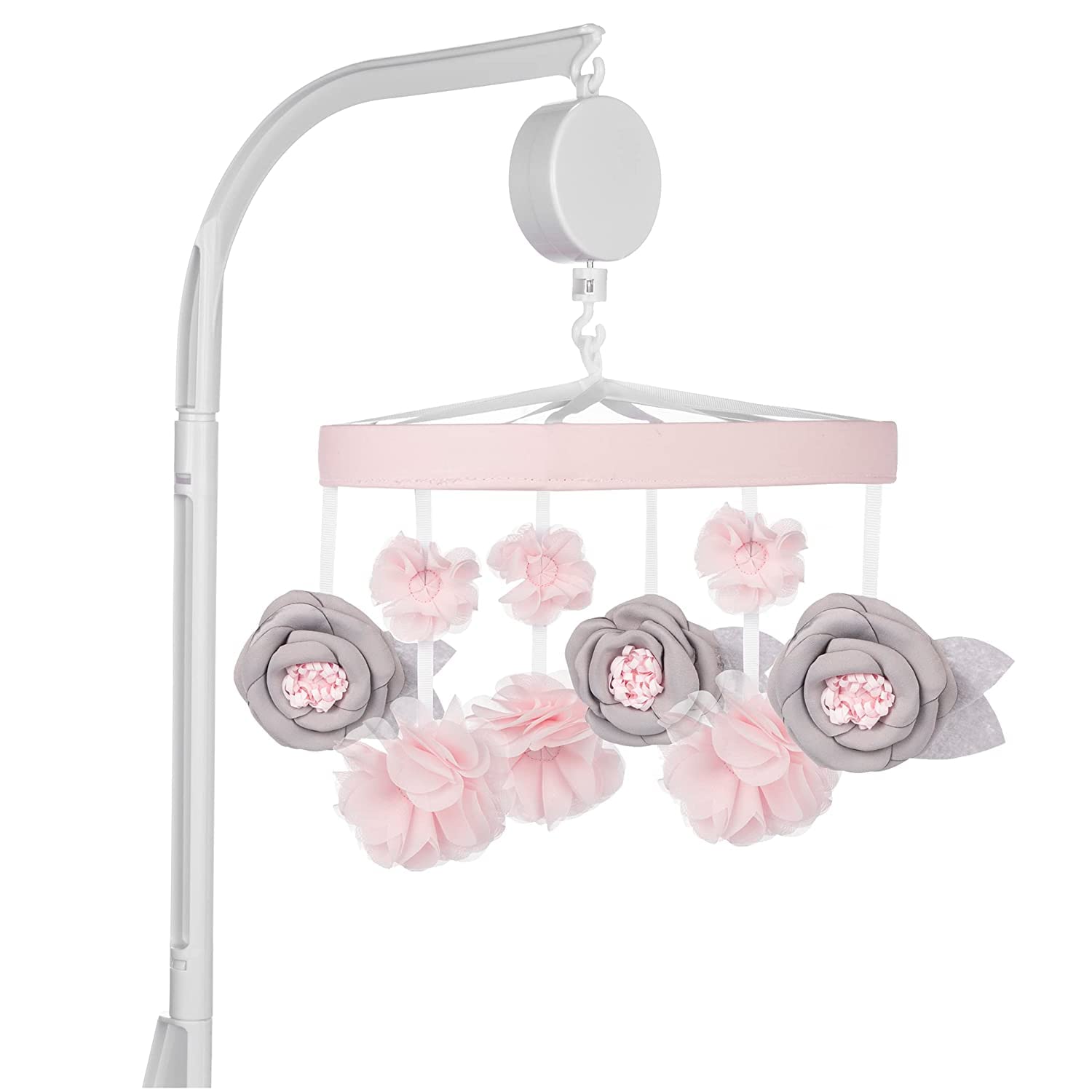 Sammy Lou Pink Floral Crib Mobile with Music