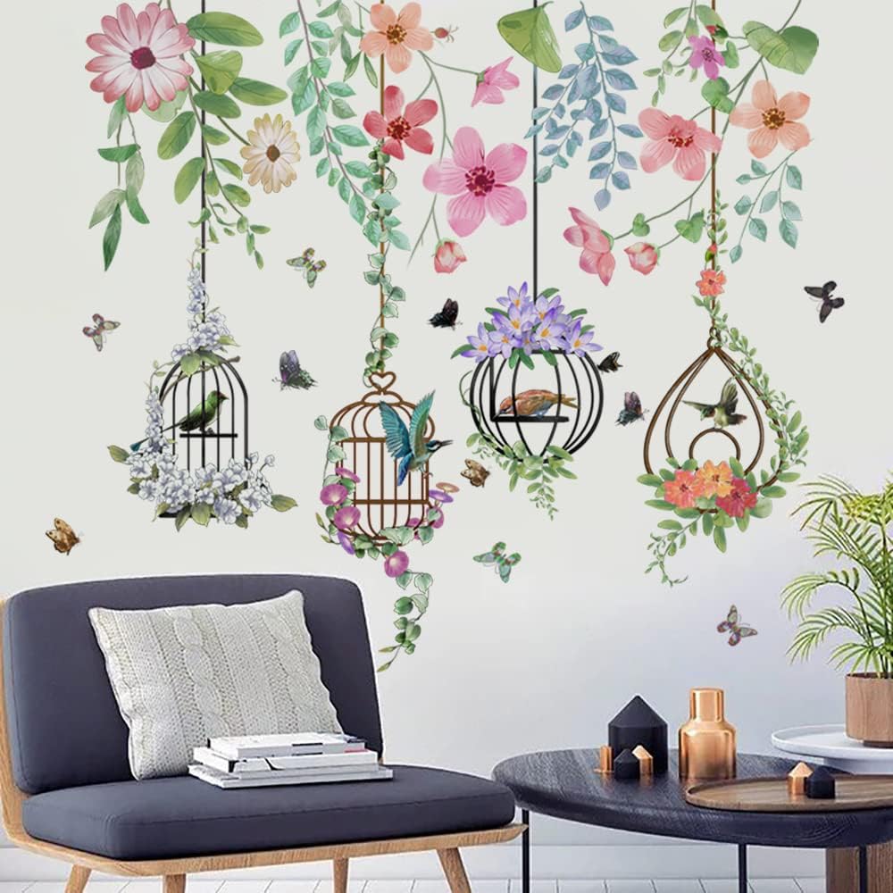 Runtoo Butterfly Flower Wall Sticker Decor