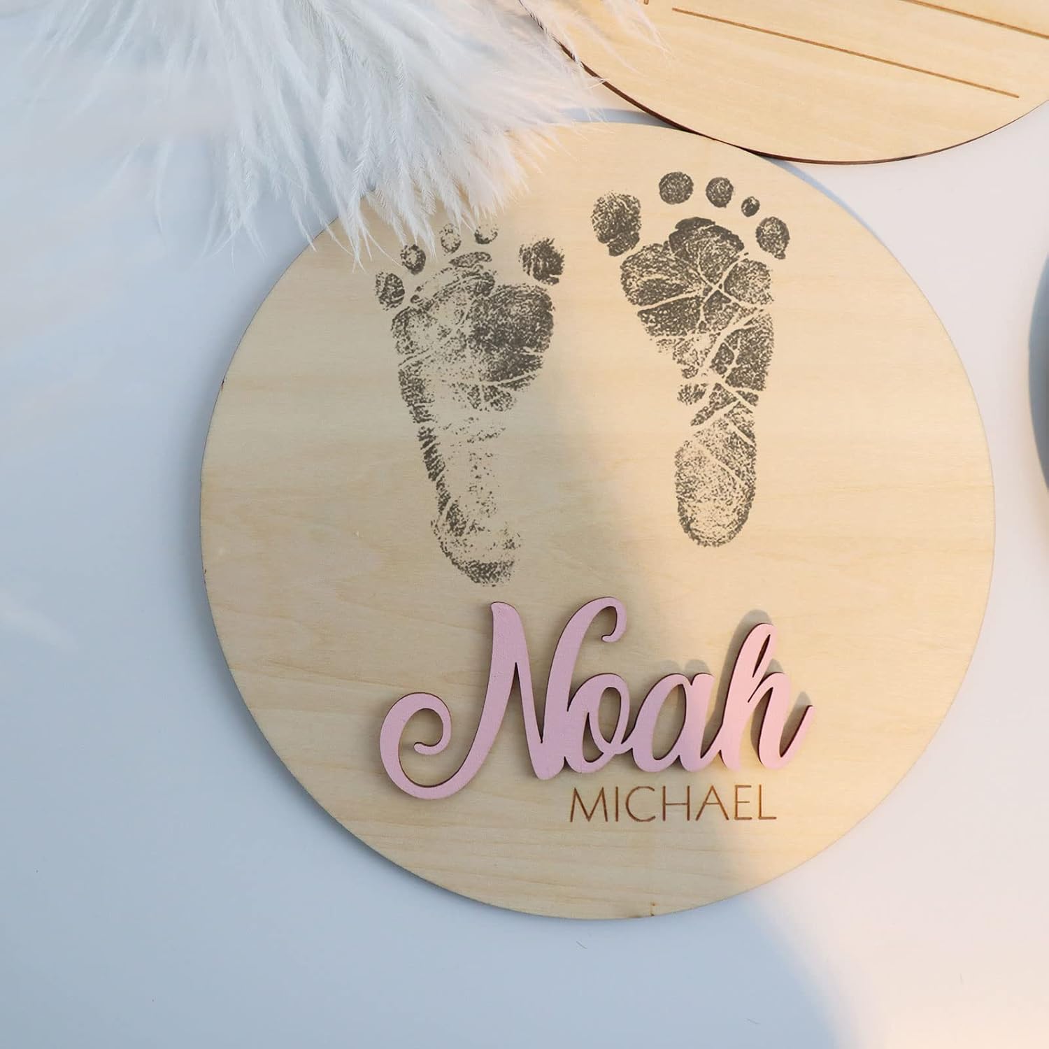 Personalized 3D Baby Announcement Sign with 11 Colors