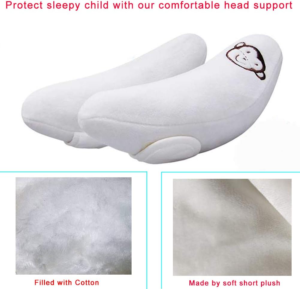 Inchant Adjustable Baby Head Neck Support - Travel Car Seat Safety Pillow for Toddlers and Infants