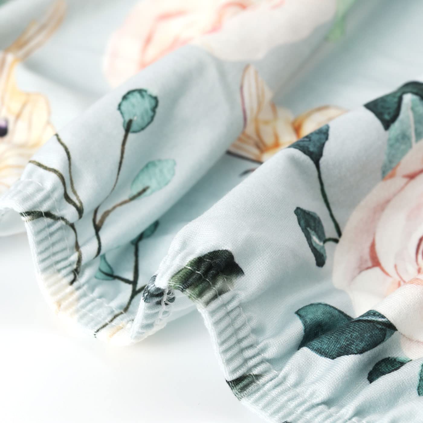 GRSSDER Stretch Ultra Soft Jersey Knit Changing Pad Covers 2 Pack for Girls