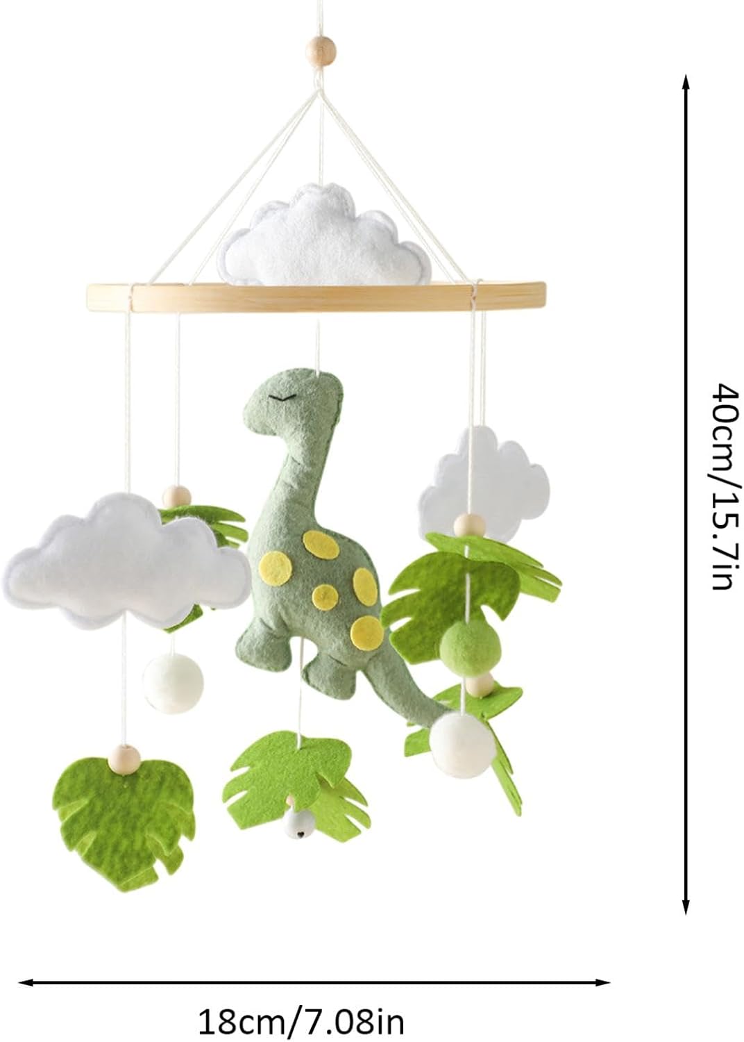 Glylo Felt Animal Bed Bell Hanging Mobile