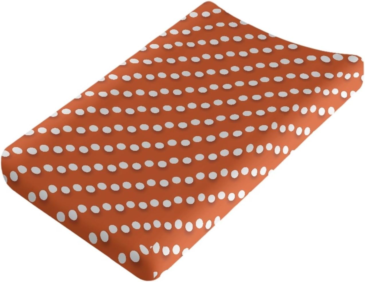 SCRAWLGOD Vintage Polka Dot Changing Pad Cover 32x16in Orange