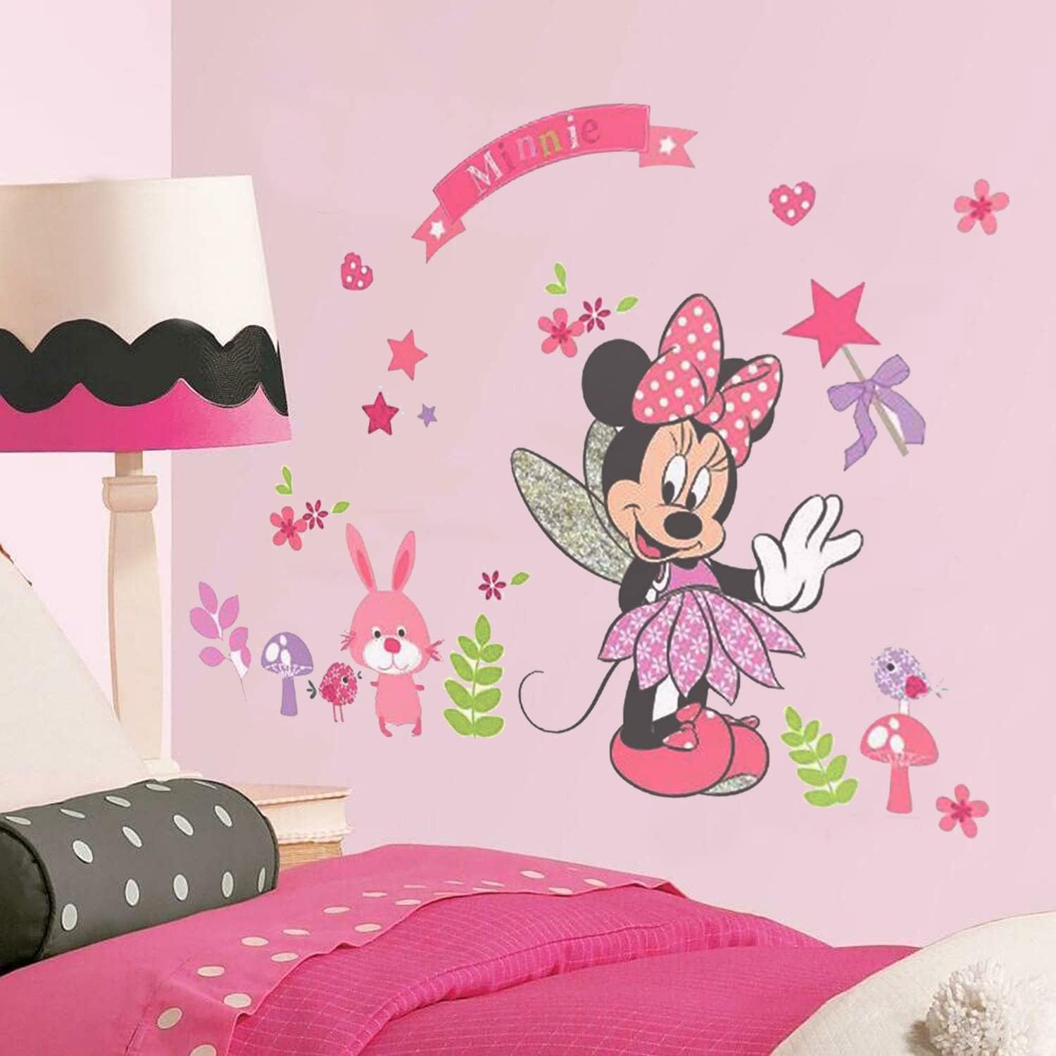 Minnie Pink Wall Decals for Kids Room