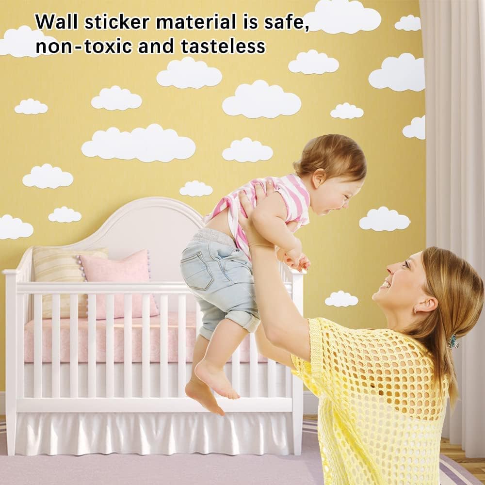 31pcs Big Clouds Vinyl Wall Decals DIY Removable Wall Art Decor