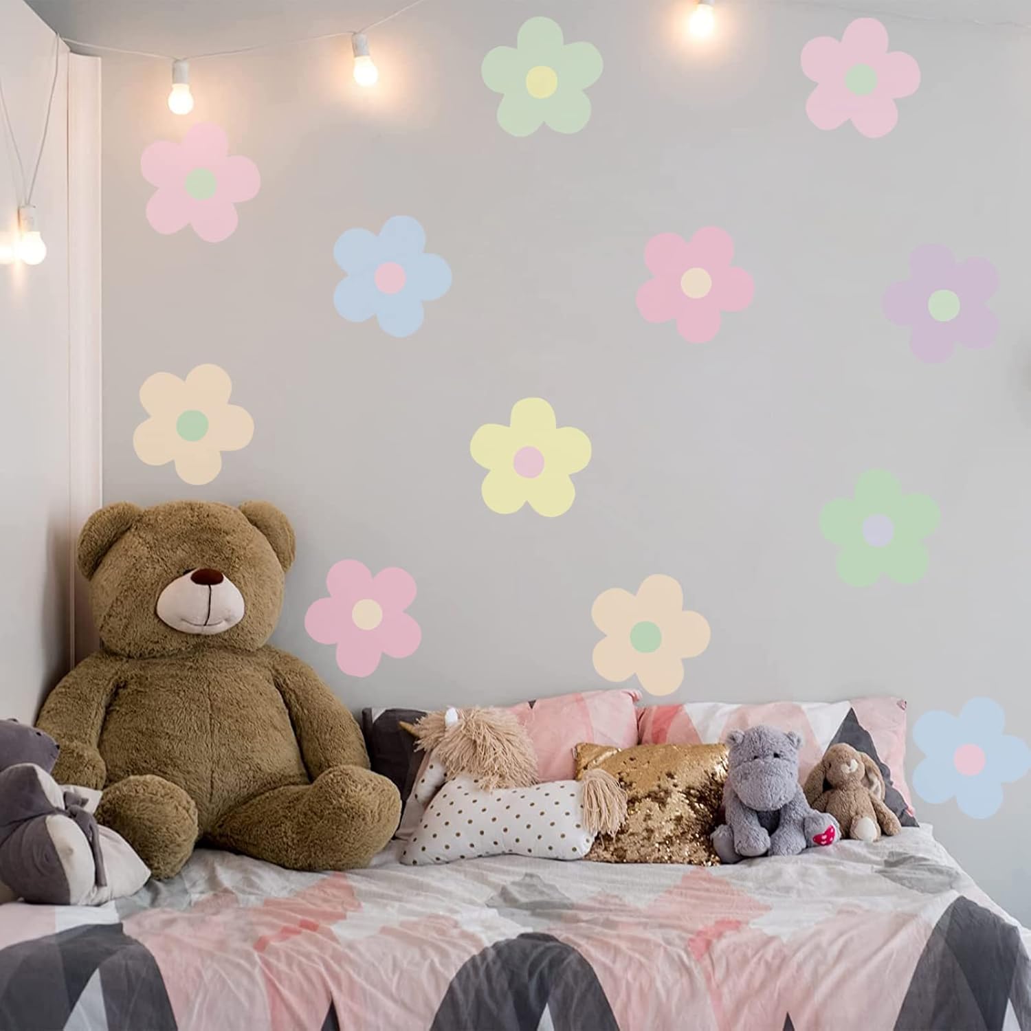 24 Pcs Y2K Flower Wall Decals Peel and Stick