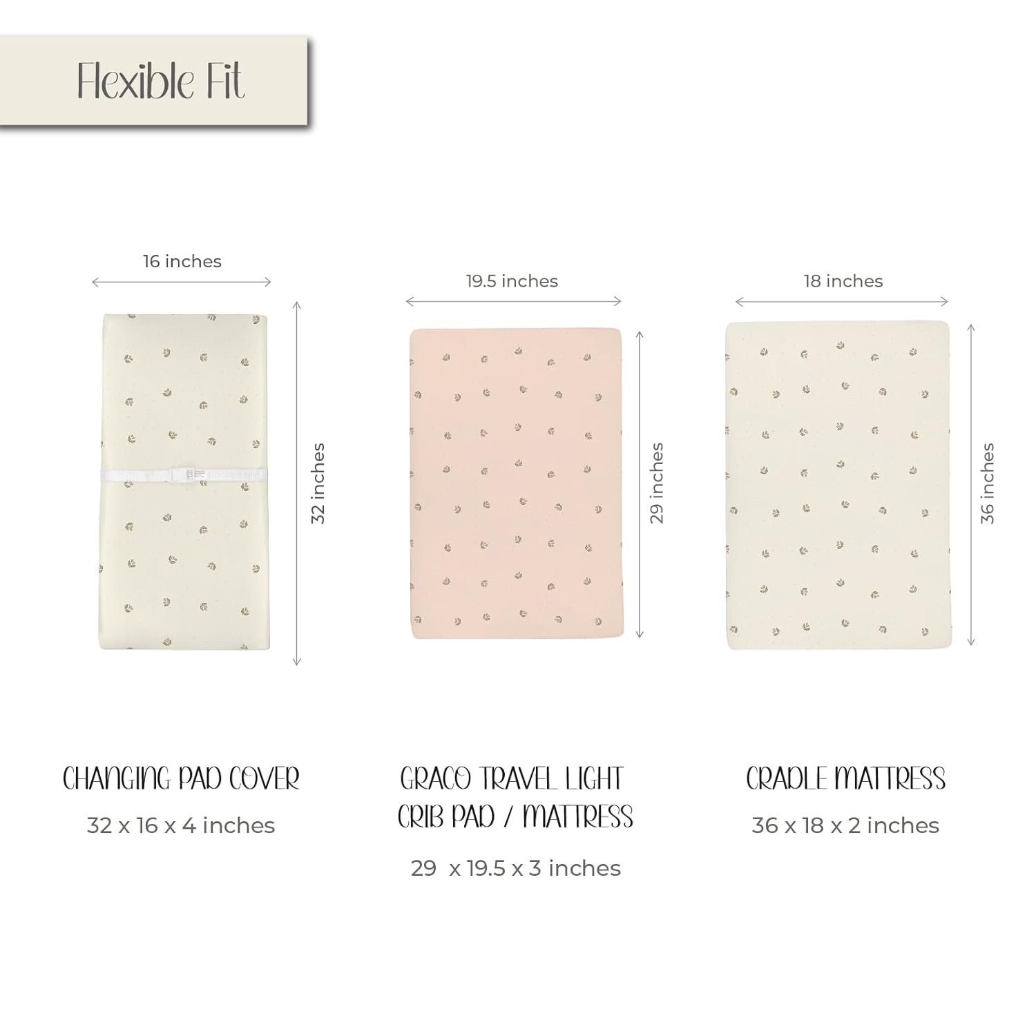 Elys Co Changing Pad Covers 2 Pack Pink Vintage Floral